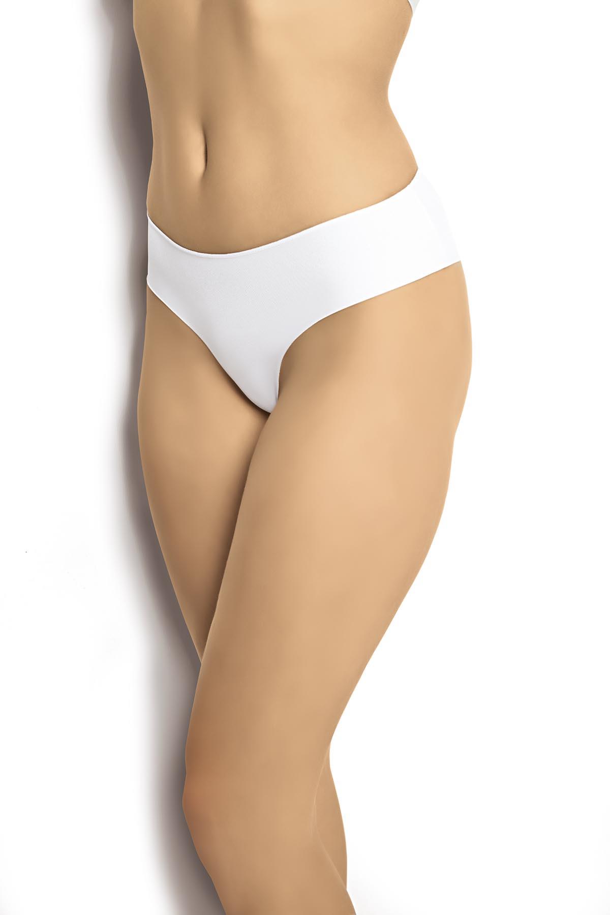 Kadın Beyaz Lazer Kesim Bikini 698