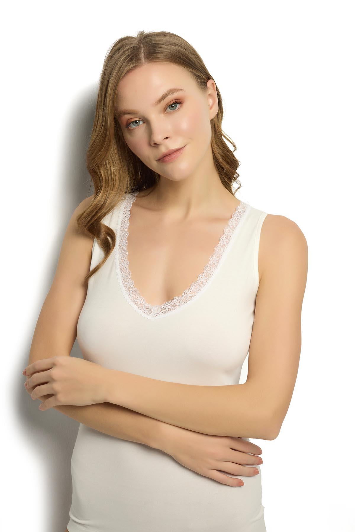 Kadın Ekru Modal Atlet 617