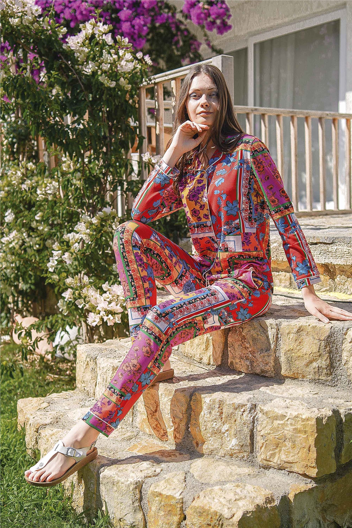 Kiremit Pijama Takımı