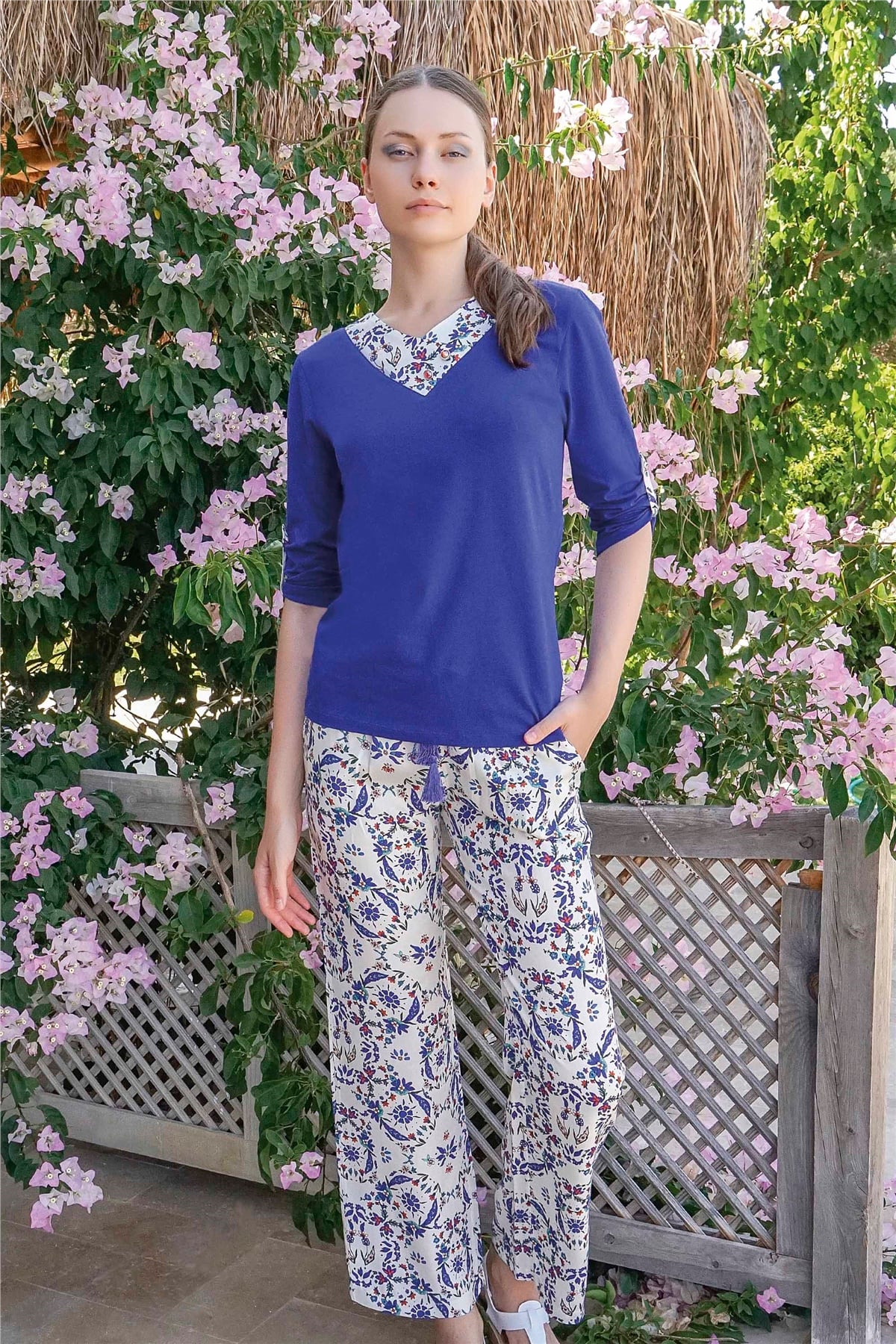 Saks Mavisi Pijama Takımı