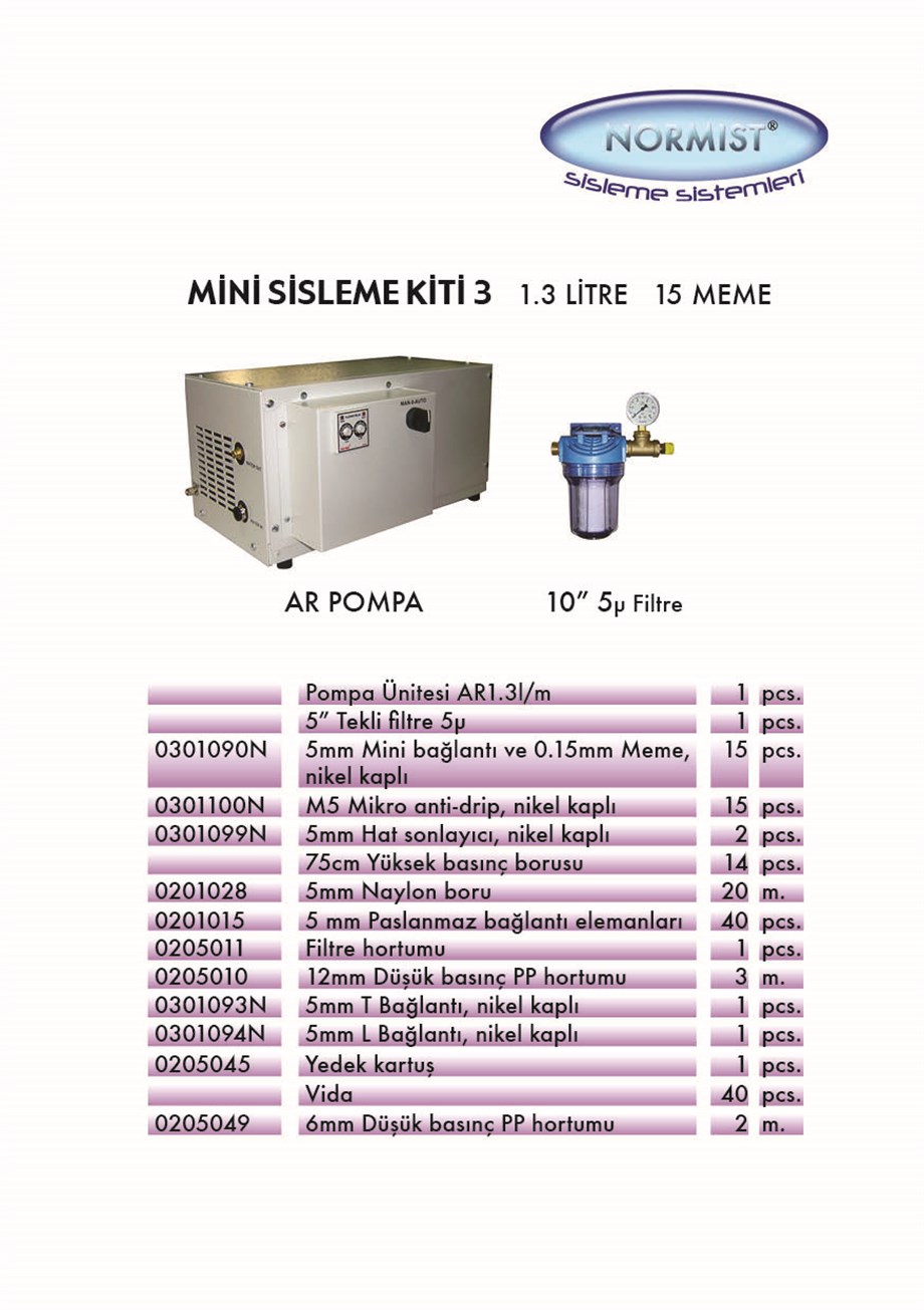 SİSLEME MİNİ KİT 3