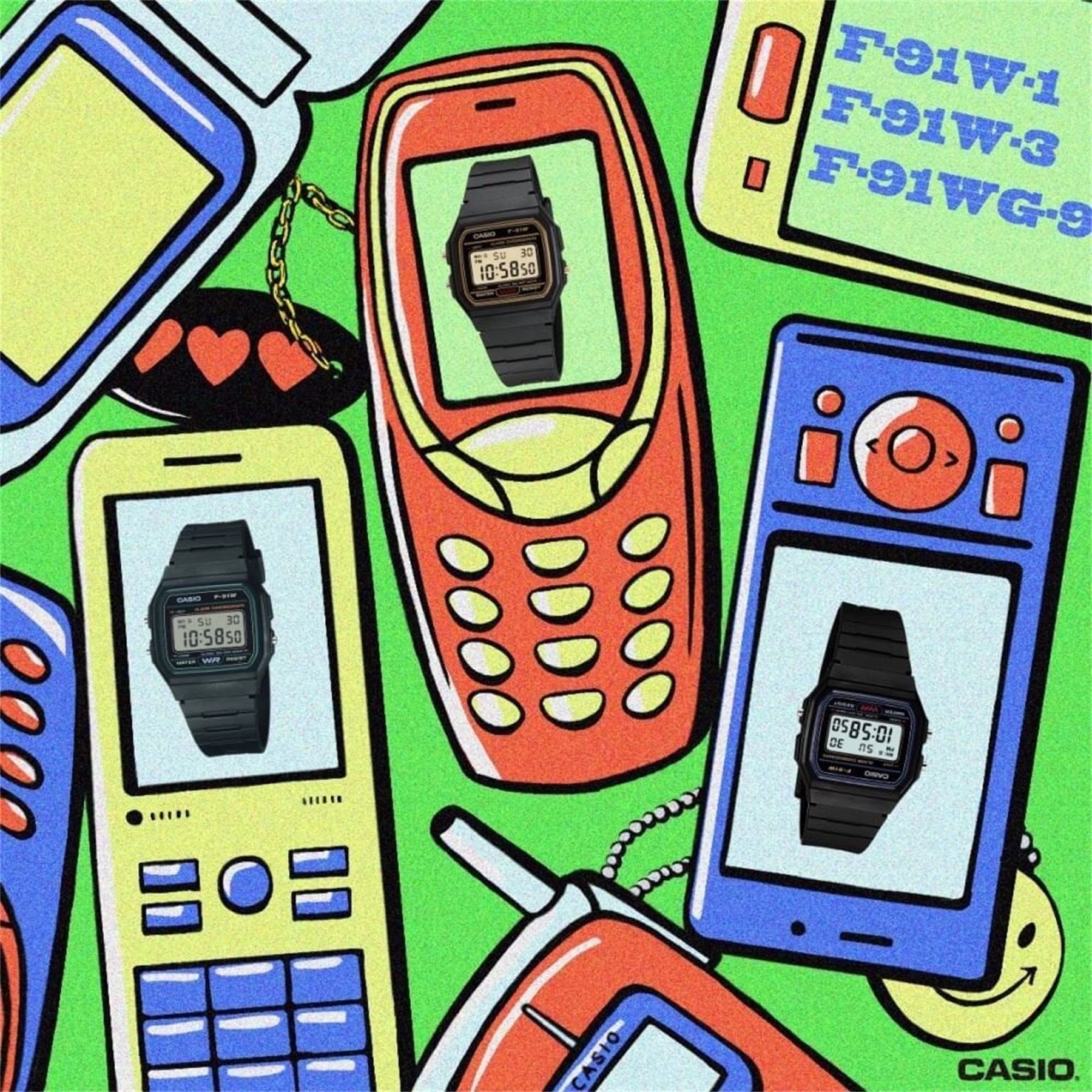Casio F-91W-3DG Unisex Kol Saati