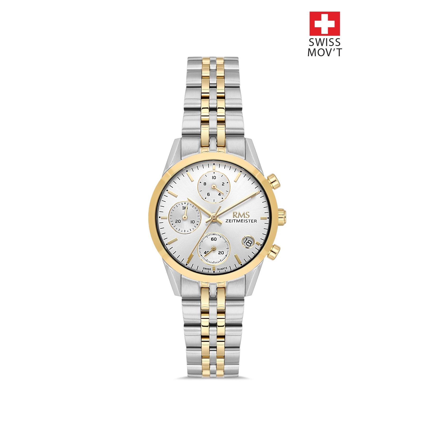 Rms Zeitmeister RMS.1.AG1594.08 Kronometre 34mm Kadın Kol Saati