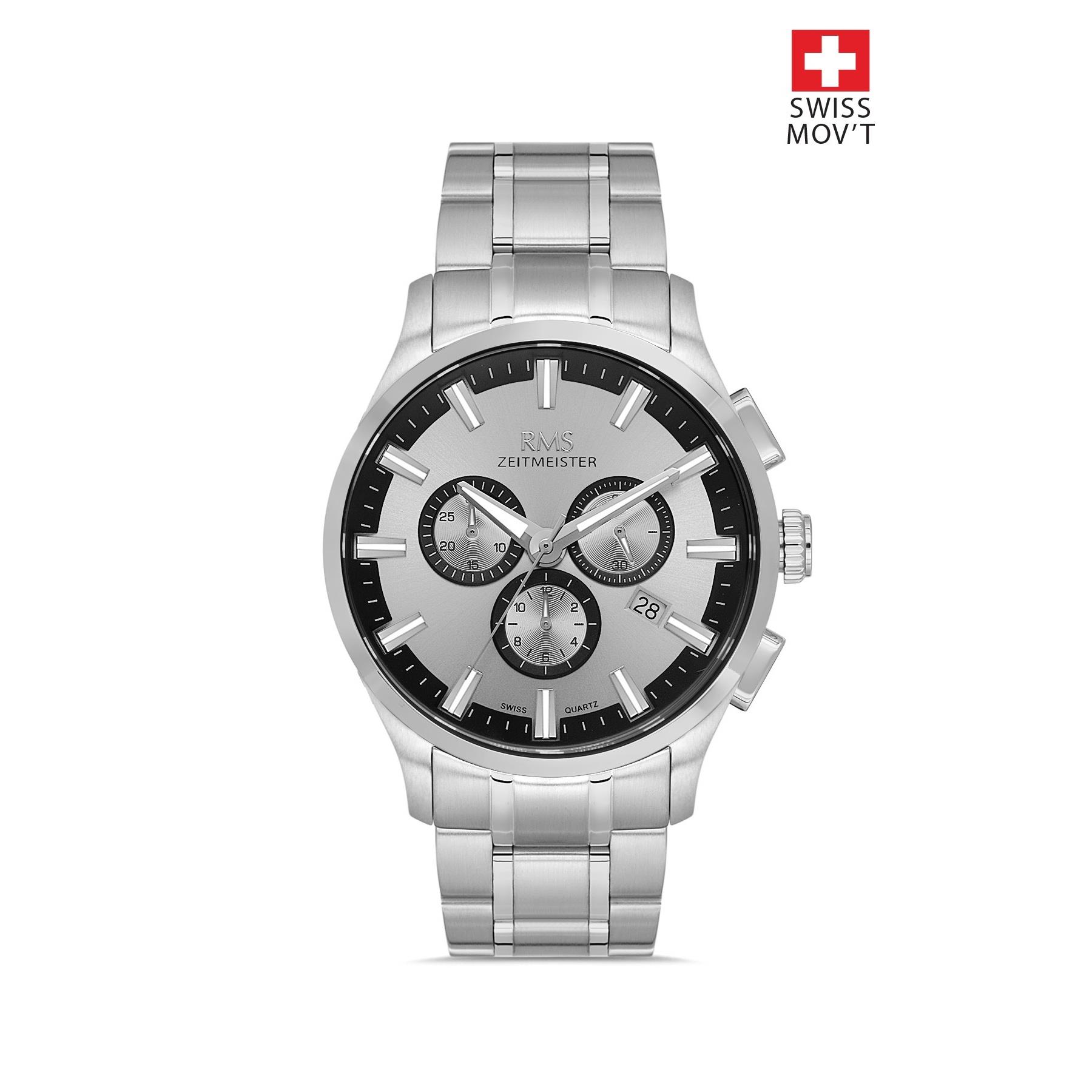 Rms Zeitmeister RMS.1.AG1597.01 Kronometre 43mm Erkek Kol Saati