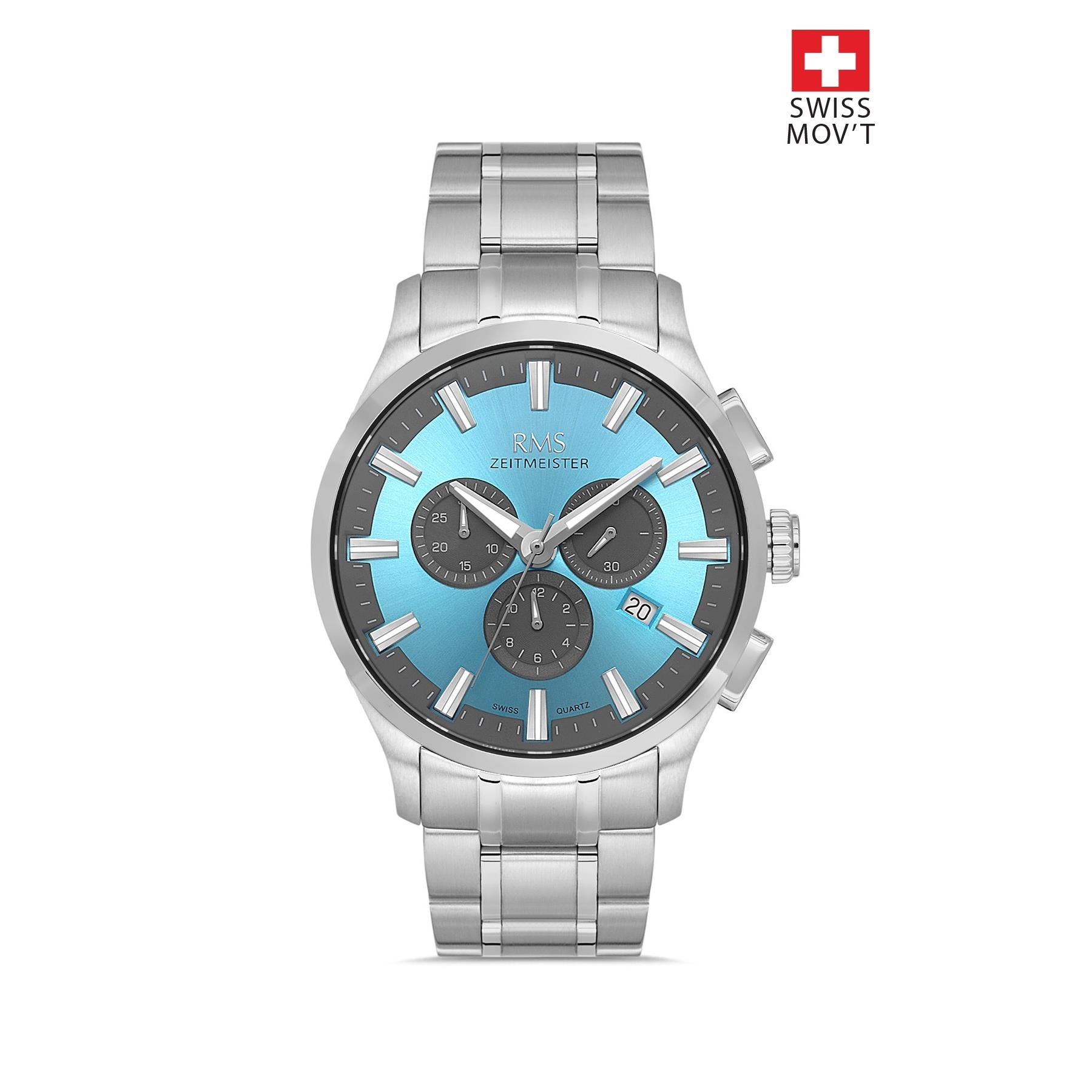 Rms Zeitmeister RMS.1.AG1597.06 Kronometre 43mm Erkek Kol Saati