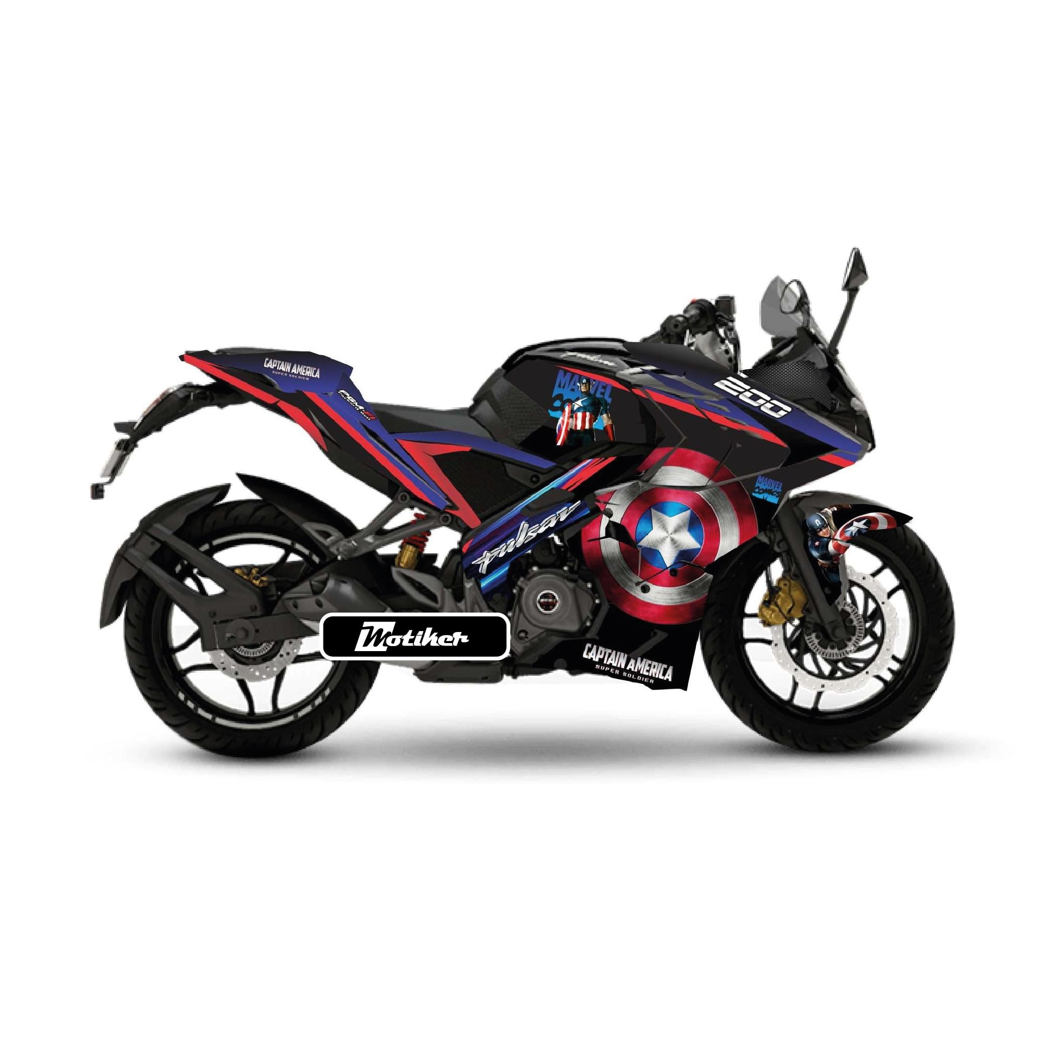 PULSAR RS 200 Bajaj RS200 C.America Sticker Etiket Parçalı Kaplama Modeli