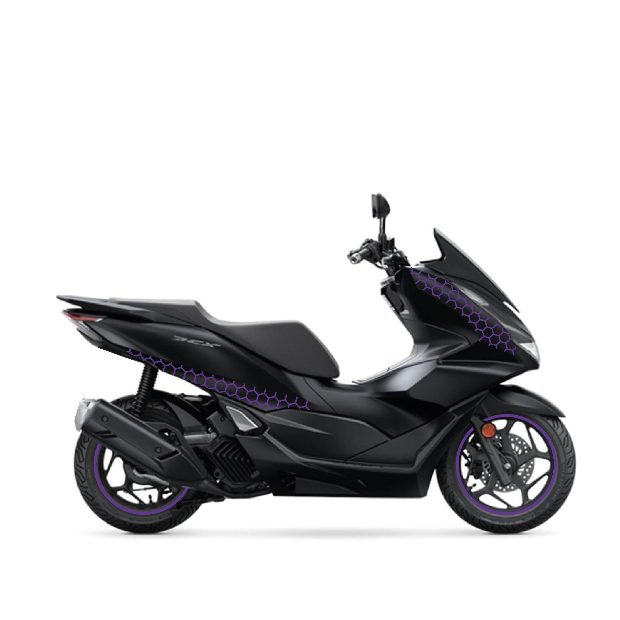 PCX Honda PCX 2021 - 2024 Uyumlu Evrensel Bal Peteği Sticker Kaplama Etiket Modeli Mor Renk