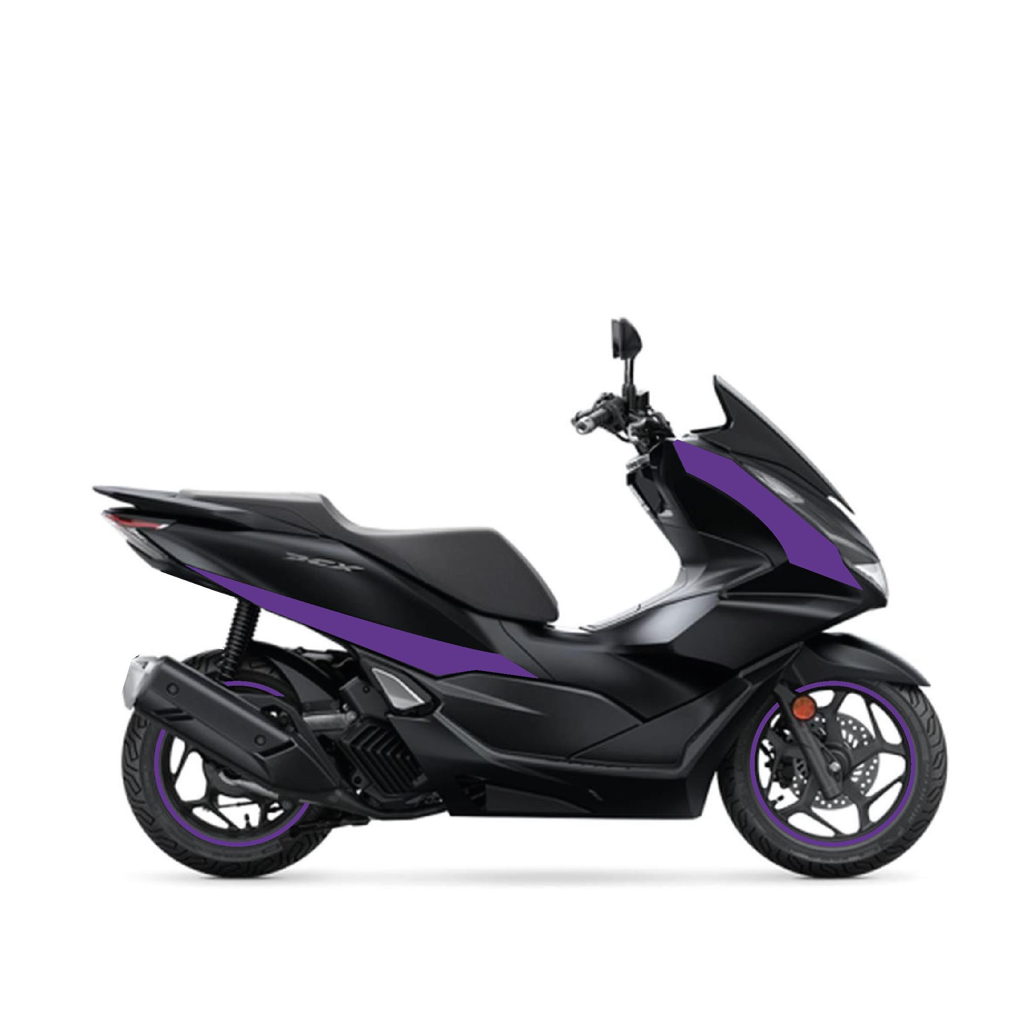 PCX Honda PCX 2021 - 2024 Uyumlu Evrensel Sticker Kaplama Etiket Modeli Mor Renk