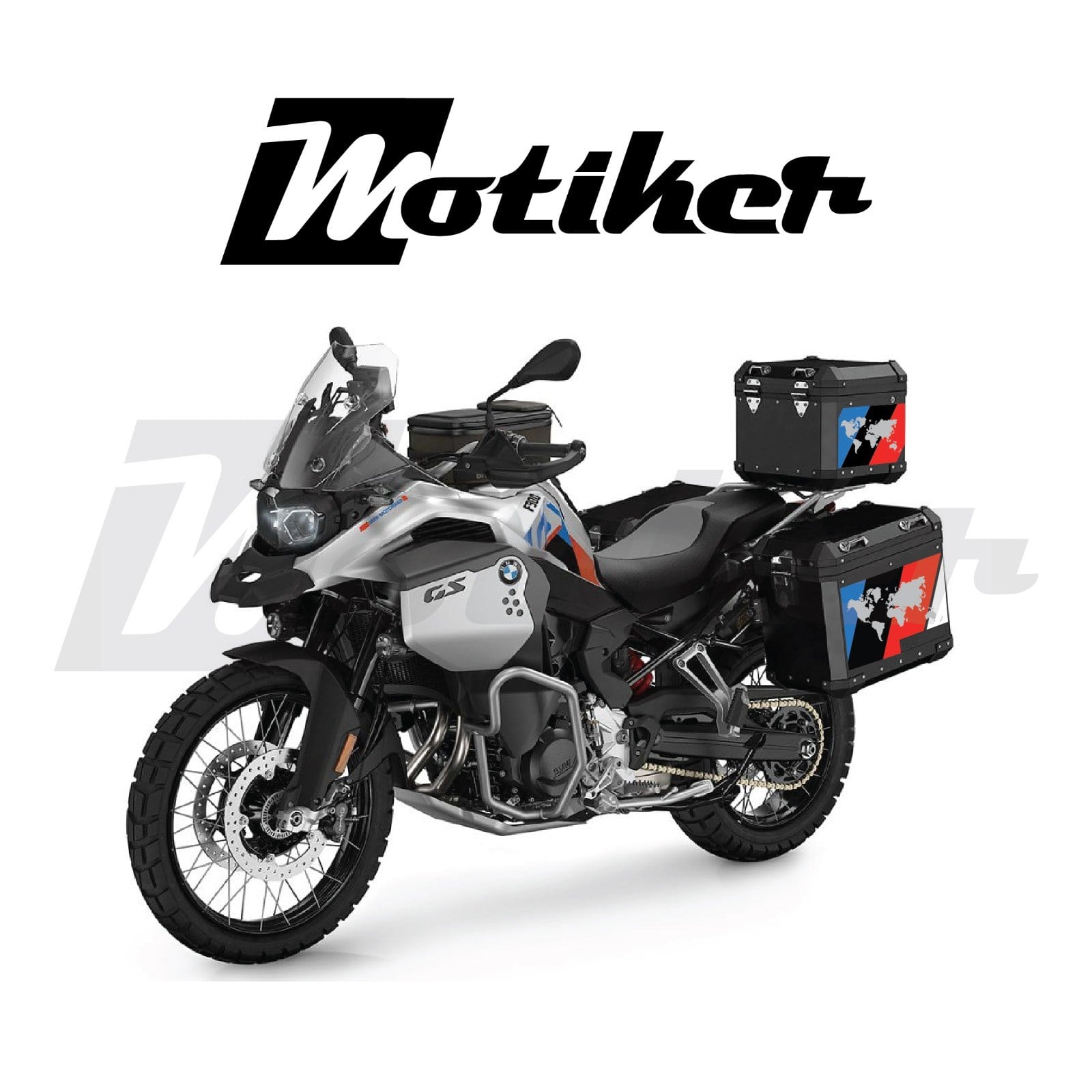 BMW ORJİNAL Çanta  Dünya Haritası BMW Şerit Tasarımı Sticker Etiket Modeli