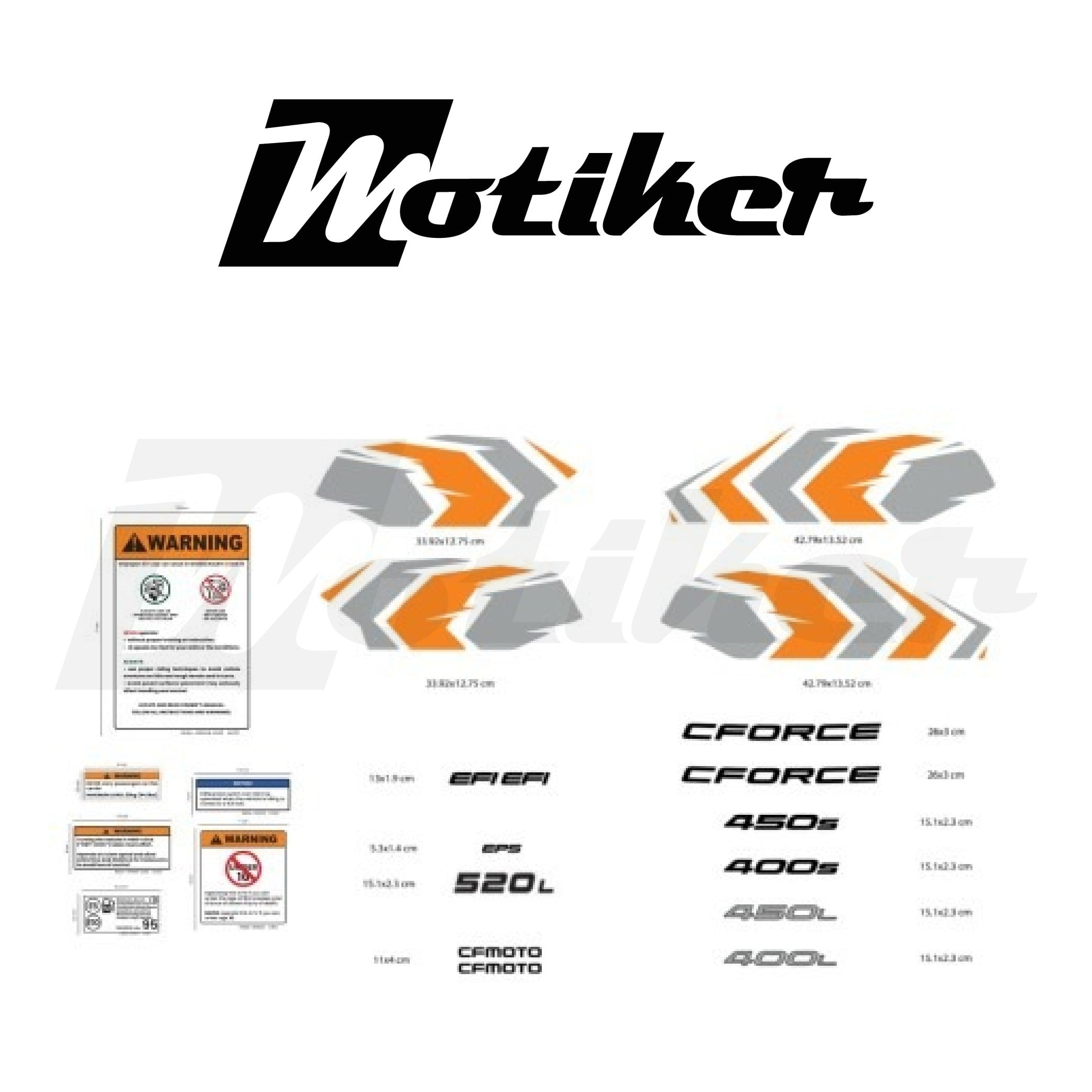 CFMOTO CFORCE 400s / 450L / 520L  STICKER Tasarım Etiket Modeli