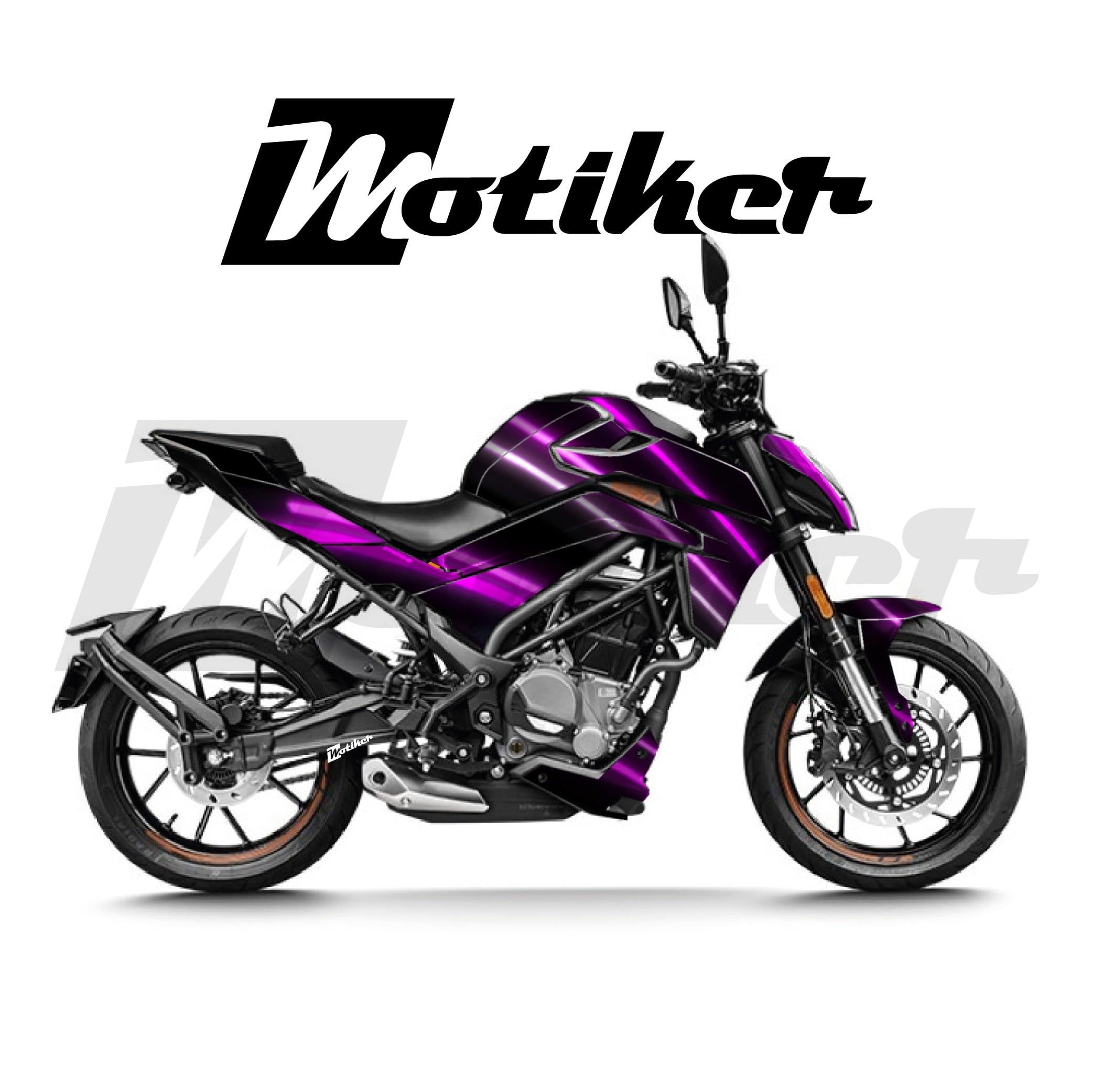 CFMOTO 250NK Parçalı Kaplama Sticker Etiket Modeli Işıklı Dalgalar Desen 24 (MTK9385)