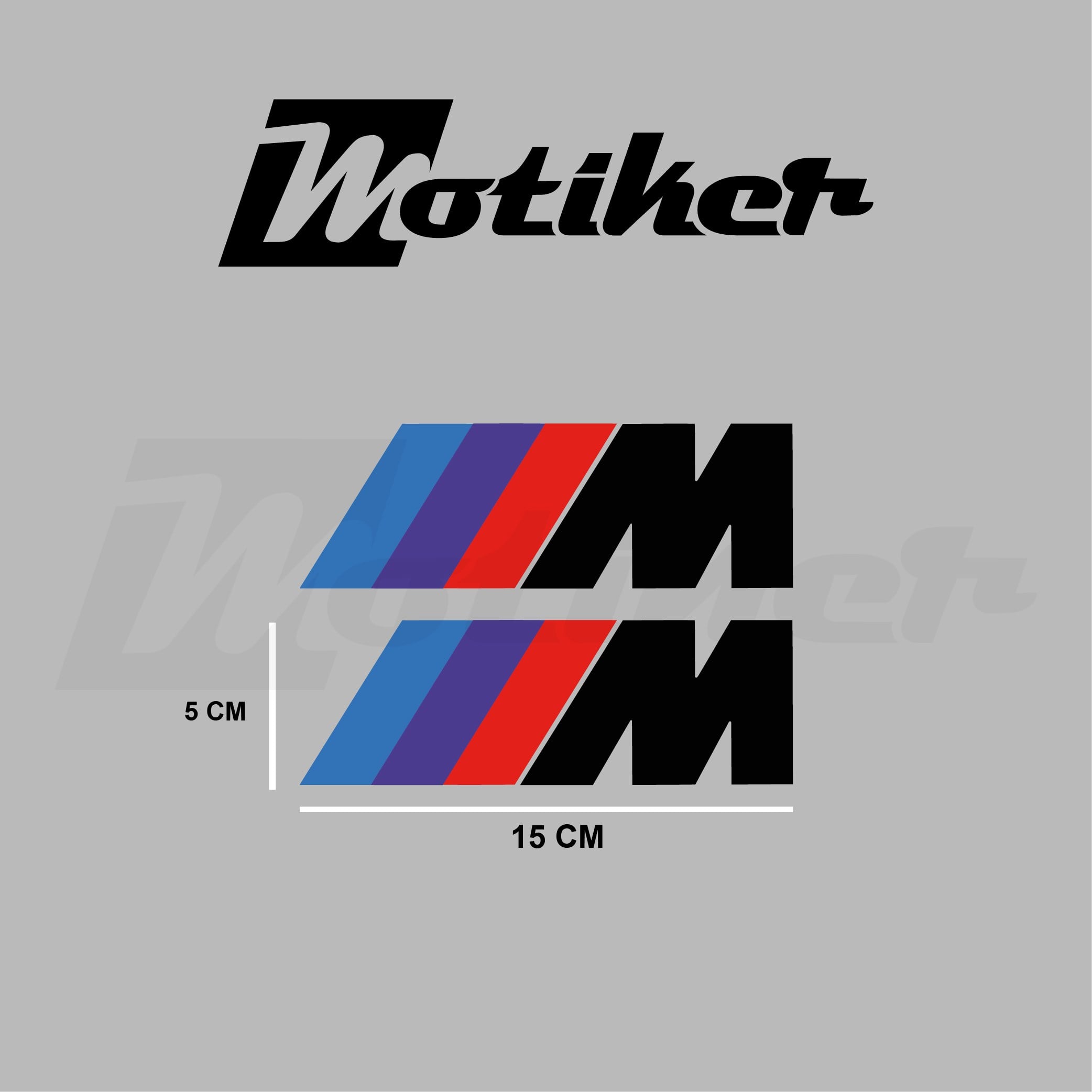 BMW M Logosu 2 Adet 15 cm * 5 cm Boyutlarında Sticker Etiket Modeli