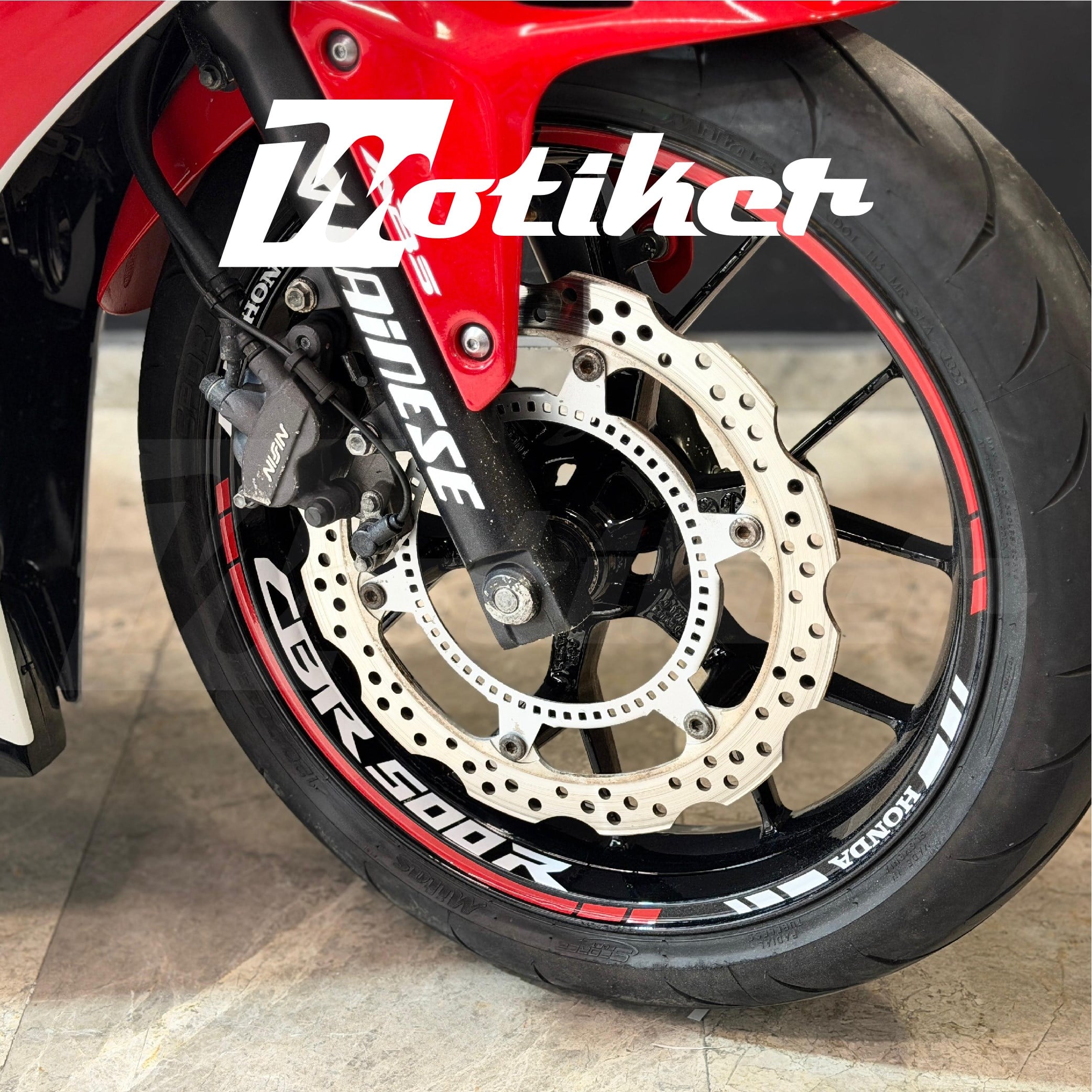Honda CBR500R Jant İç Dış Tasarım Sticker Etiket Modeli