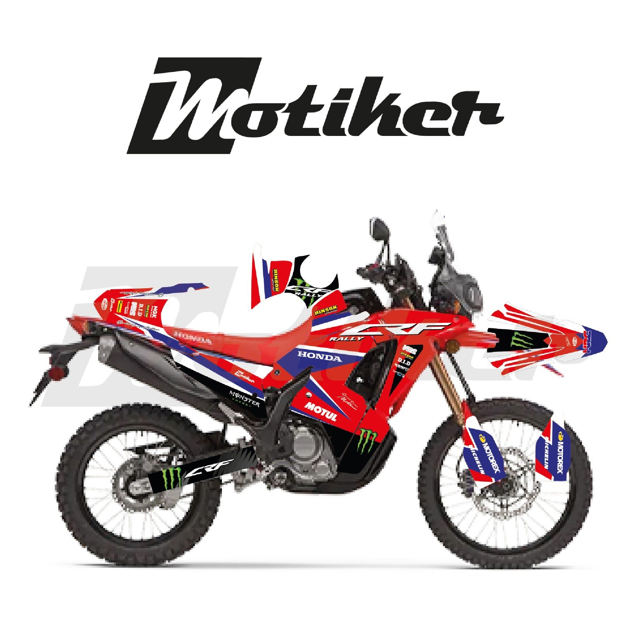 Honda CRF 250 Rally Monster Dakkar Tasarımı Sticker Etiket Modeli