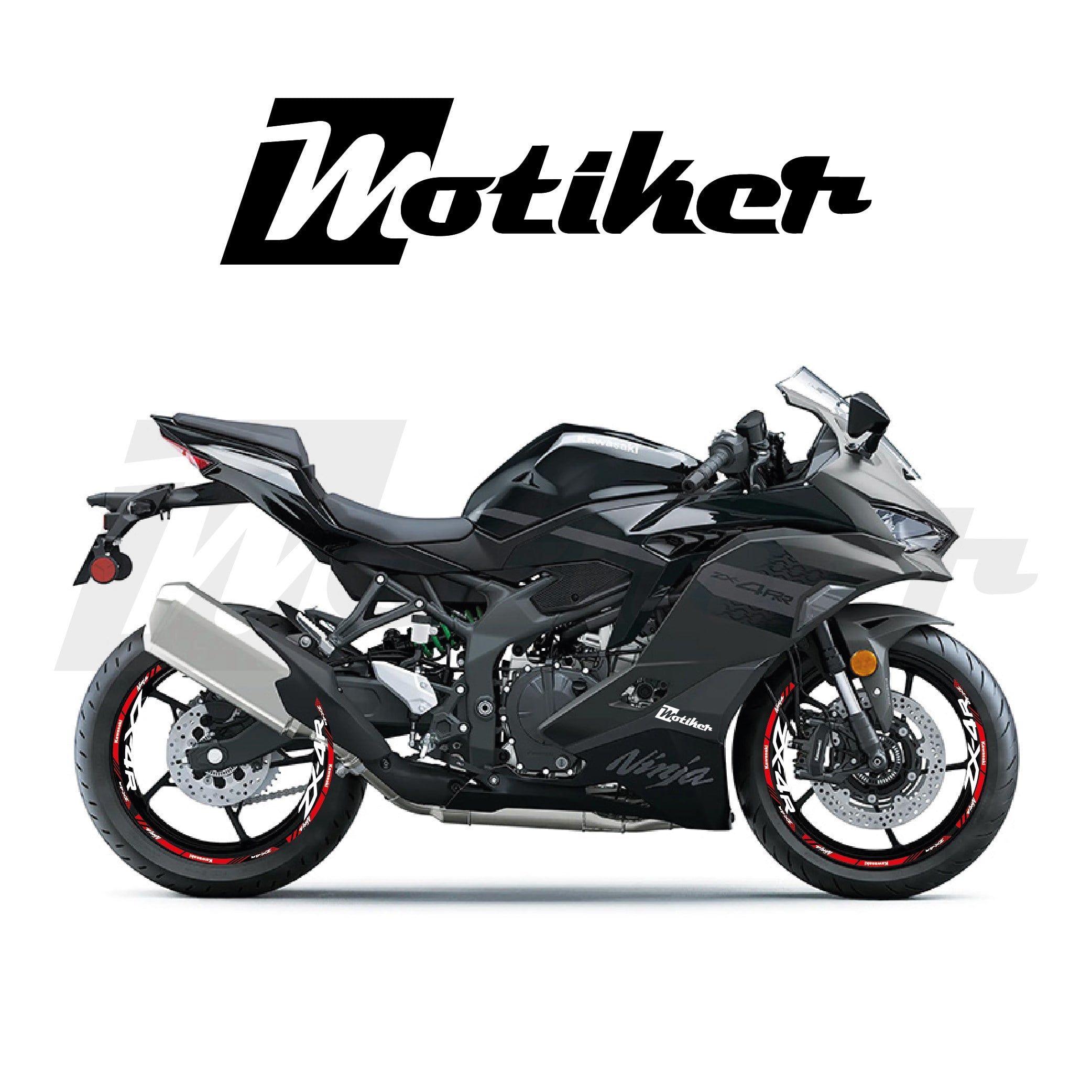 Kawasaki ZX4R Jant İç Yazılı Takım Sticker Etiket Modeli