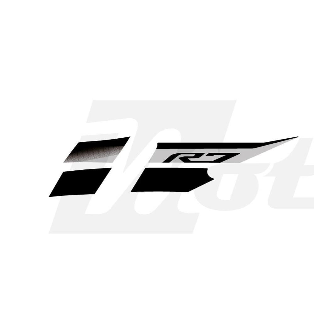 YAMAHA YZF-R7 Yan Sağ Grenaj Sticker Seti Orijinal Tasarım Etiket Modeli Siyah Renk