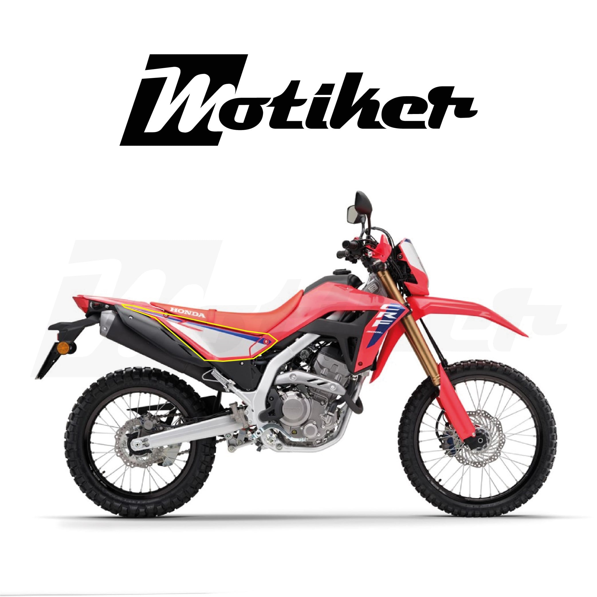 Honda CRF 250L Sağ Sol Arka Kuyruk Orjinal Tasarım Sticker Etiket Modeli