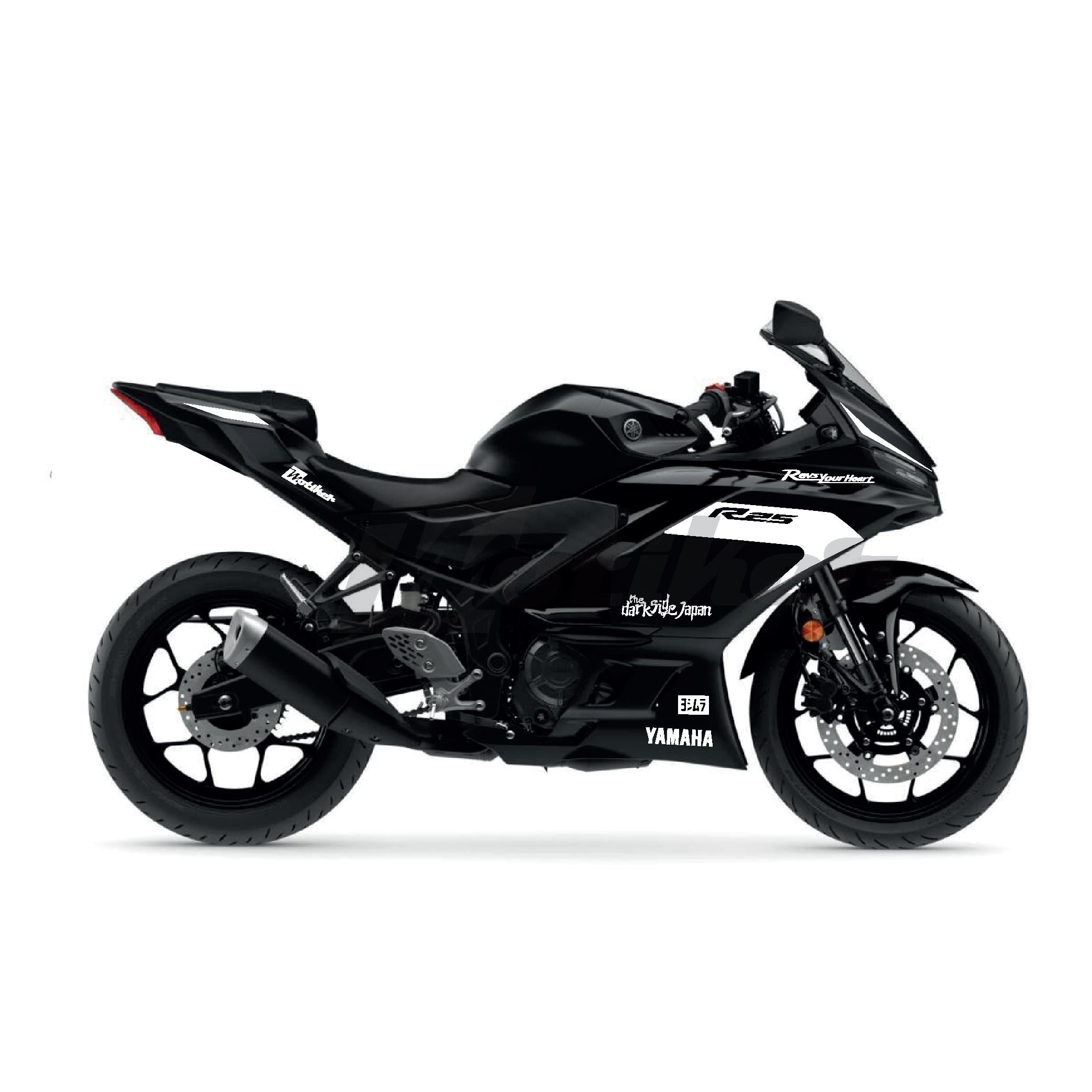 Yamaha R25 2025-2026 Model Siyah Sticker  