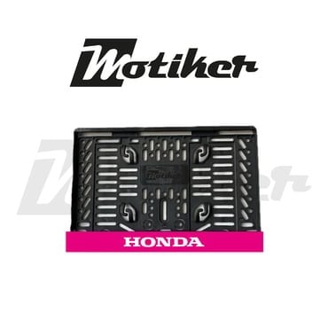 Pleksi Plakalık Pembe Üstüne Beyaz Honda Yazılı Tasarımlı Motosiklet Plakalık Modeli 