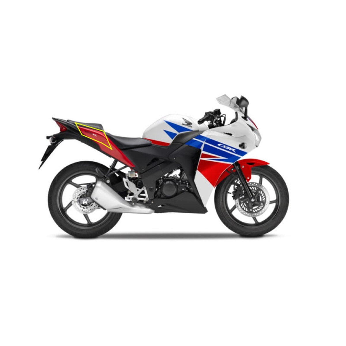 2014-2017 Honda CBR125 Hrc Sağ Arka Kuyruk Grenaj  Sticker Etiket Modeli