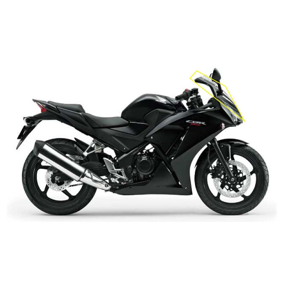 2014-2017 Siyah Honda CBR250 Ön Kafa Sticker Etiket Modeli 