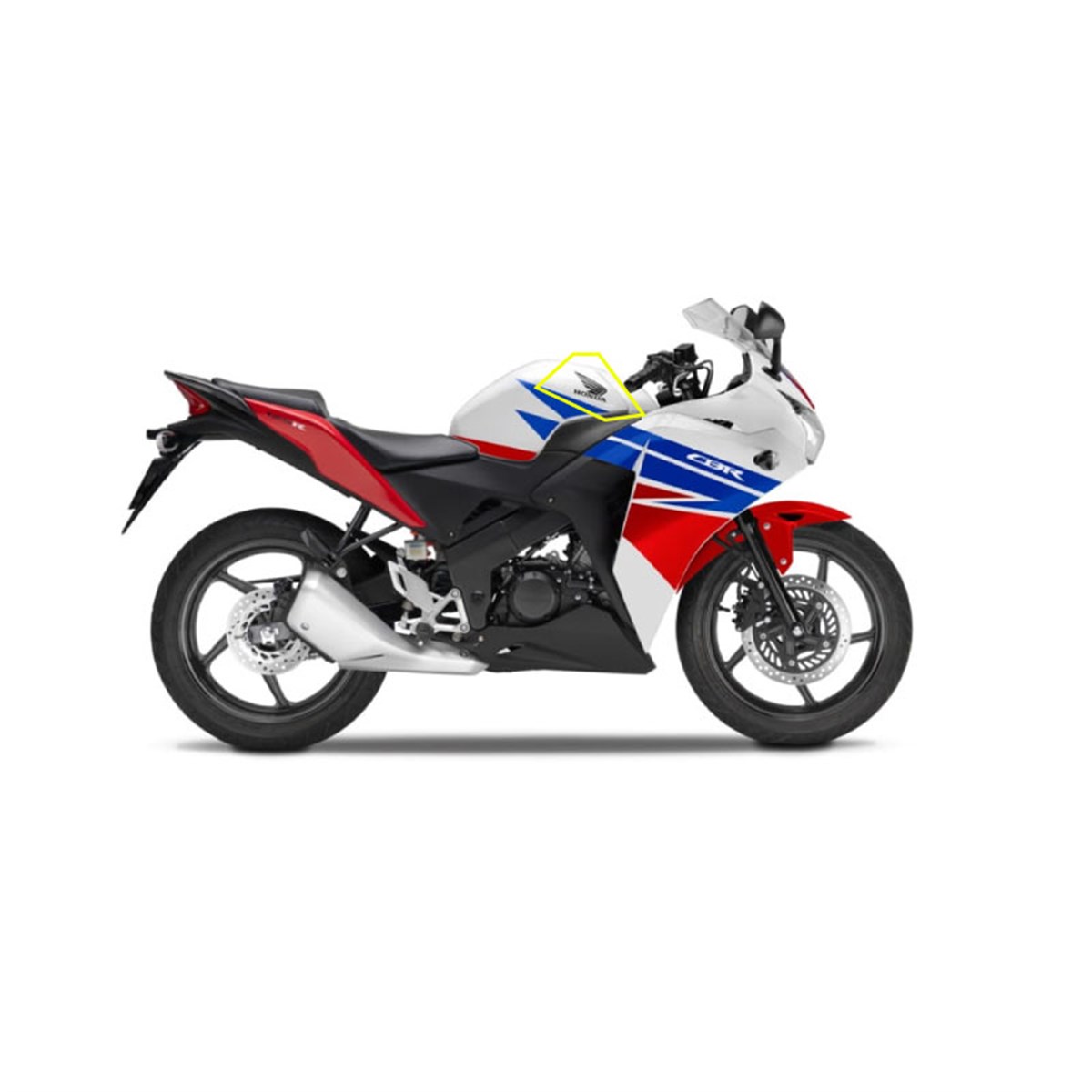 2014-2017 Siyah Honda CBR250 Sol Depo Grenaj Sticker Etiket Modeli 