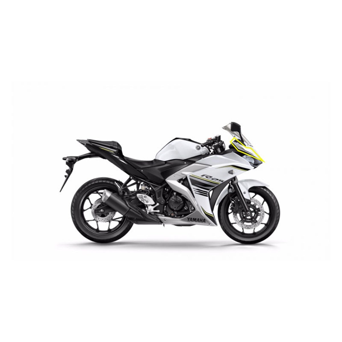 2017 Beyaz Yamaha YZF-R25 Orjinal Ön Kafa Grenaj Sticker Modeli