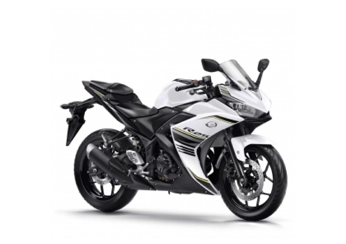 2017 Beyaz YAMAHA YZF-R25 Orjinal Sticker Modeli Neon Yeşil 