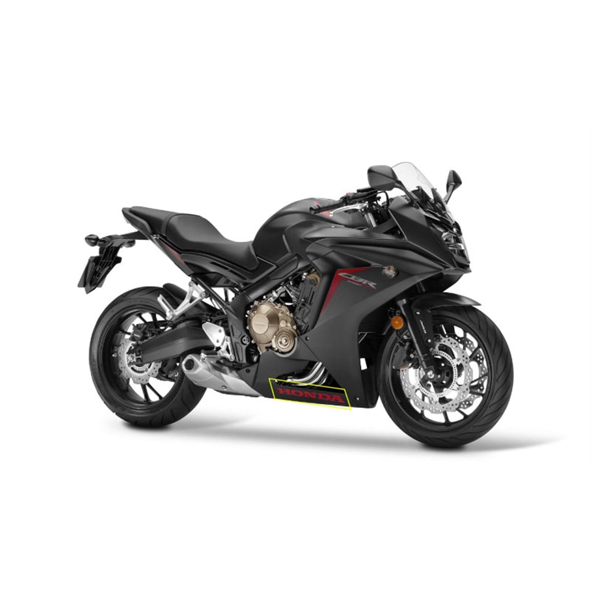 2017 Honda CBR 650 F Siyah Sağ Alt Sakal Grenaj Sticker Etiket Modeli