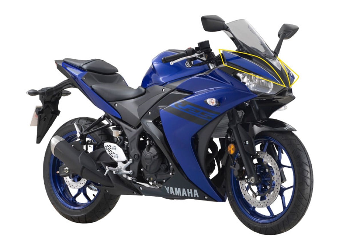 2018 Yamaha YZF R25 Ön Kafa Grenaj Sticker Etiket Modeli