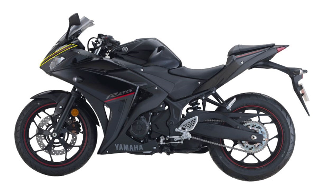 2018 Yamaha YZF R25 Siyah Ön Kafa Grenaj Sticker Etiket Modeli