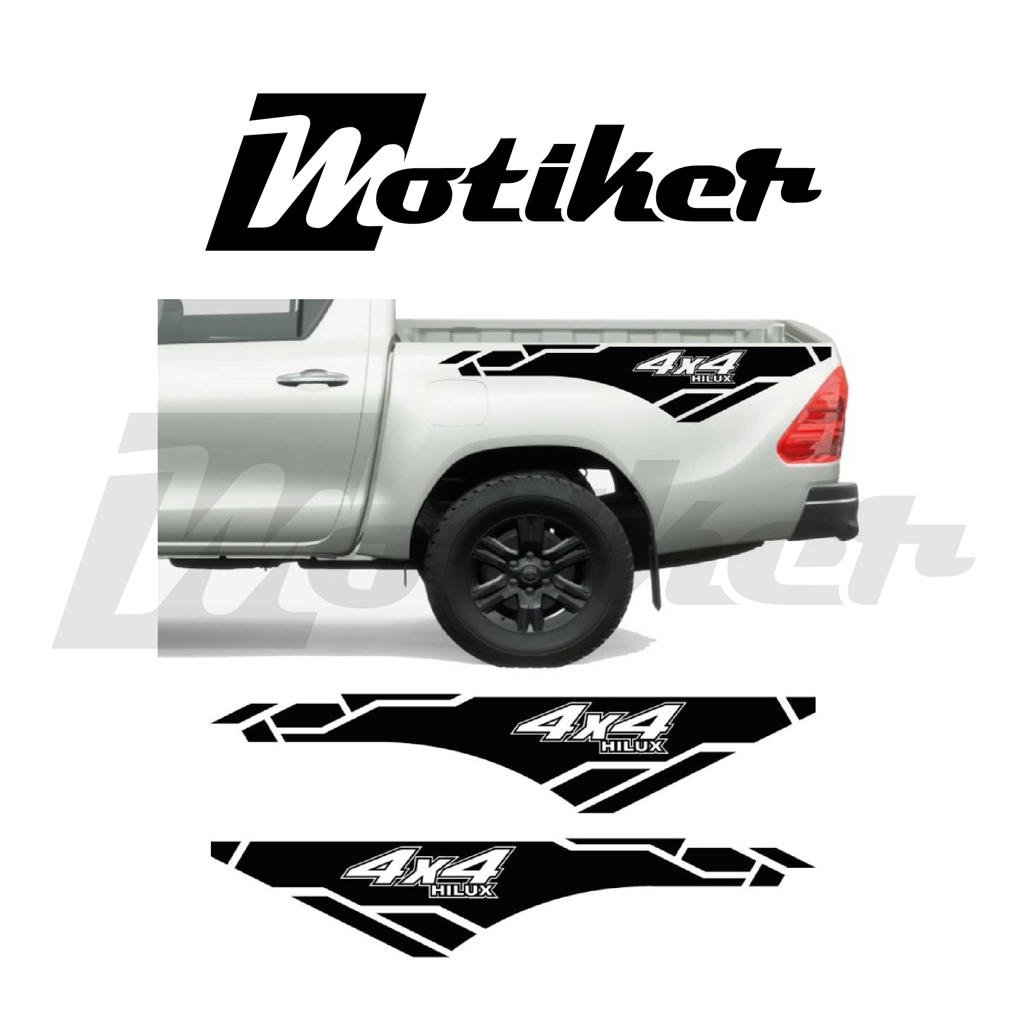 Toyata Hilüx Çamurluk Tasarımı Sticker Etiket Modeli