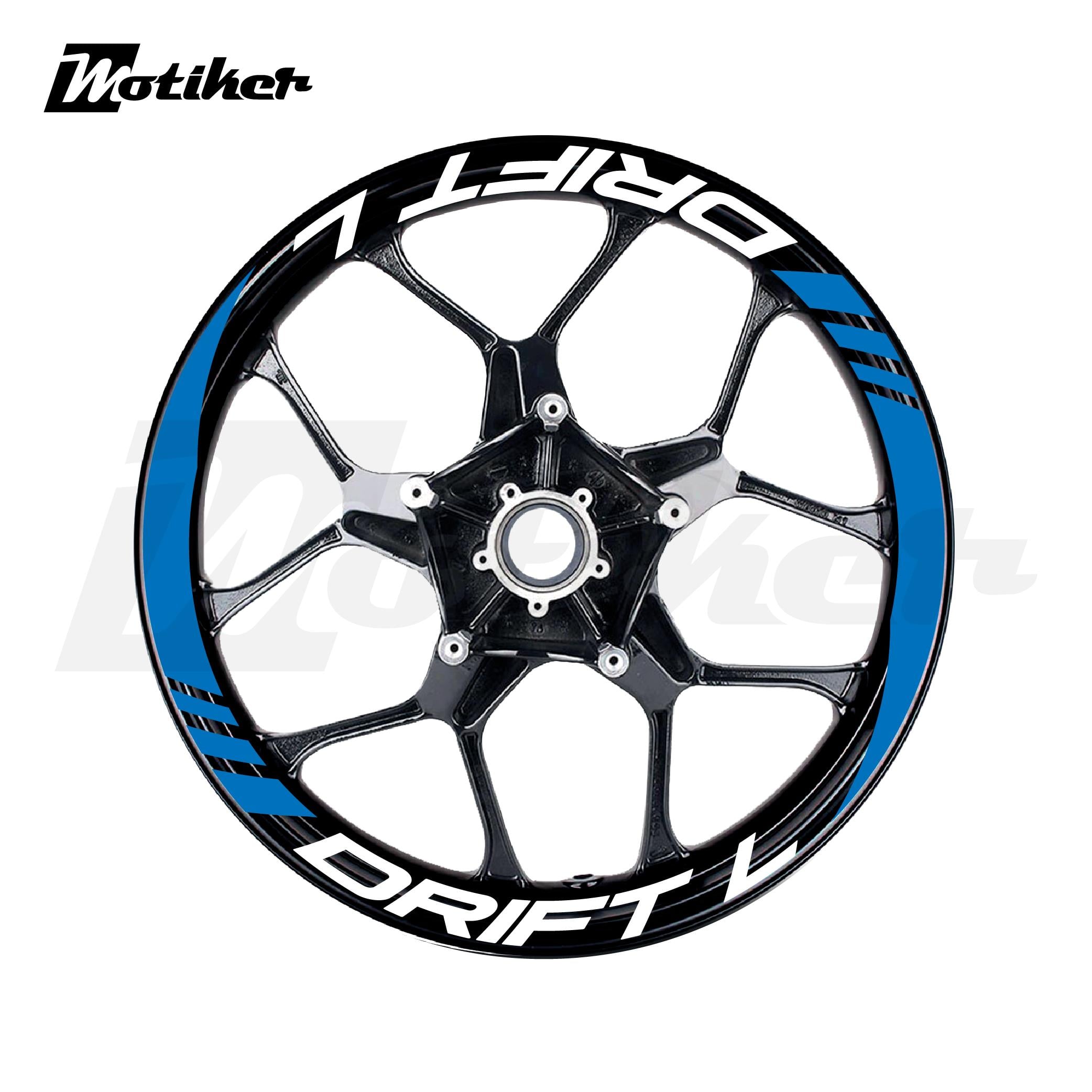 Mondial Drift L Geniş Jant Sticker Modeli 16lı Mavi Beyaz