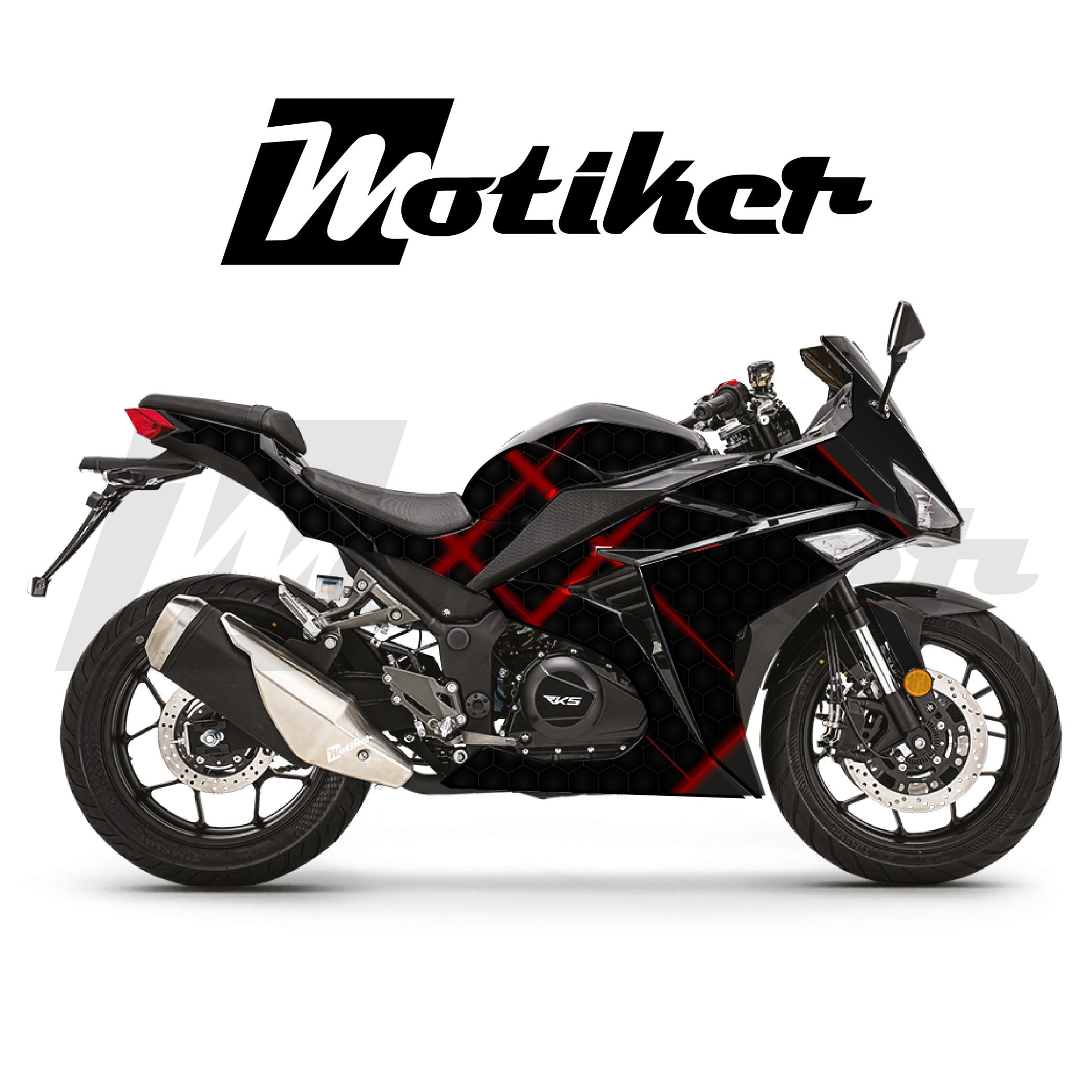 RKS R250 Parçalı Kaplama Sticker Etiket Modeli Karbon Lazer Desen 17 (MTK9378)