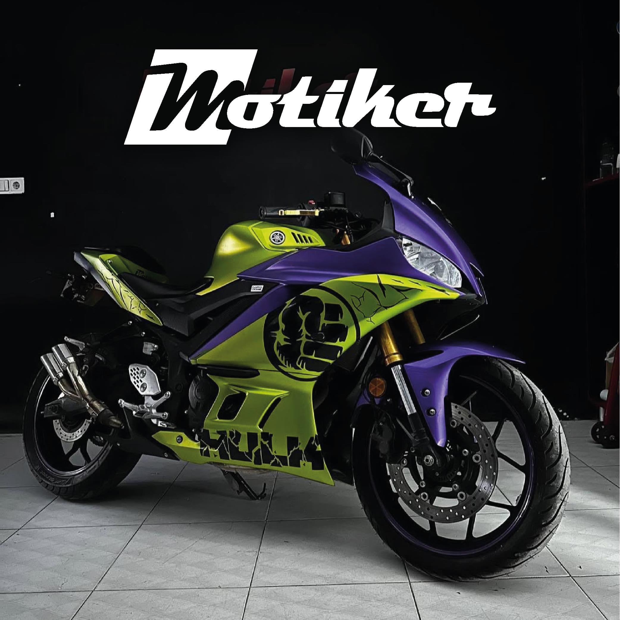 Yamaha YZF-R25 2019-2024 Full Kaplama Hulk Tasarım Sticker Etiket Modeli
