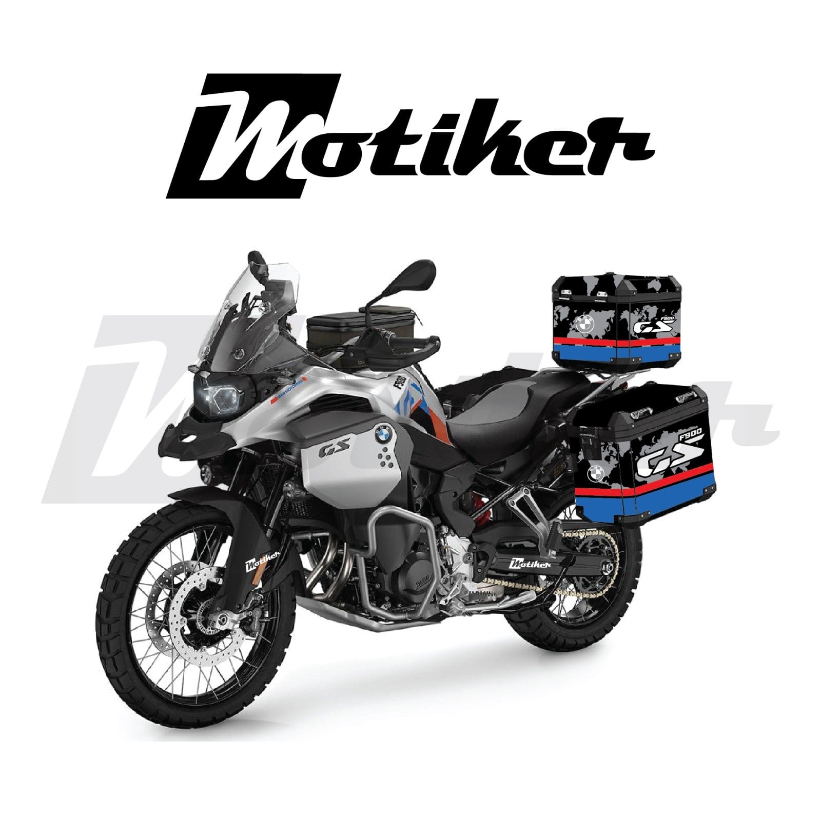 BMW F900 Çanta Kaplama Dünya Haritası Desen 2 Tasarımı Sticker Etiket Modeli