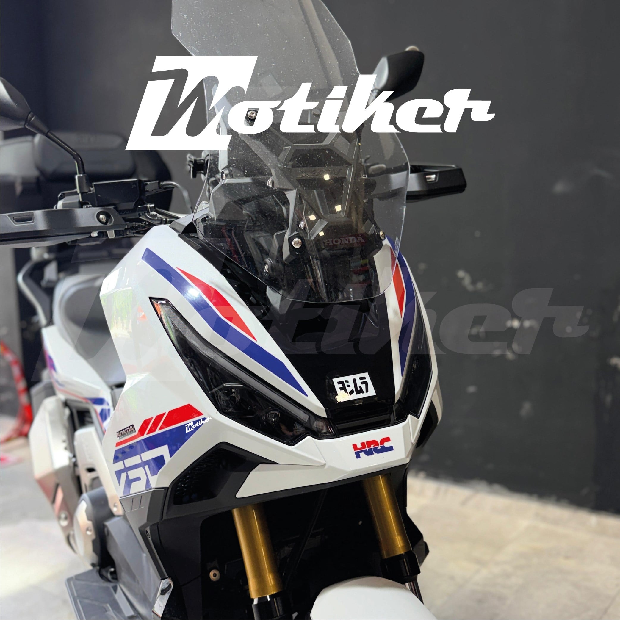 Honda X-ADV 750 Ön Kafa Laciver  Kırmızı HRC Çizgi Tasarım Modeli
