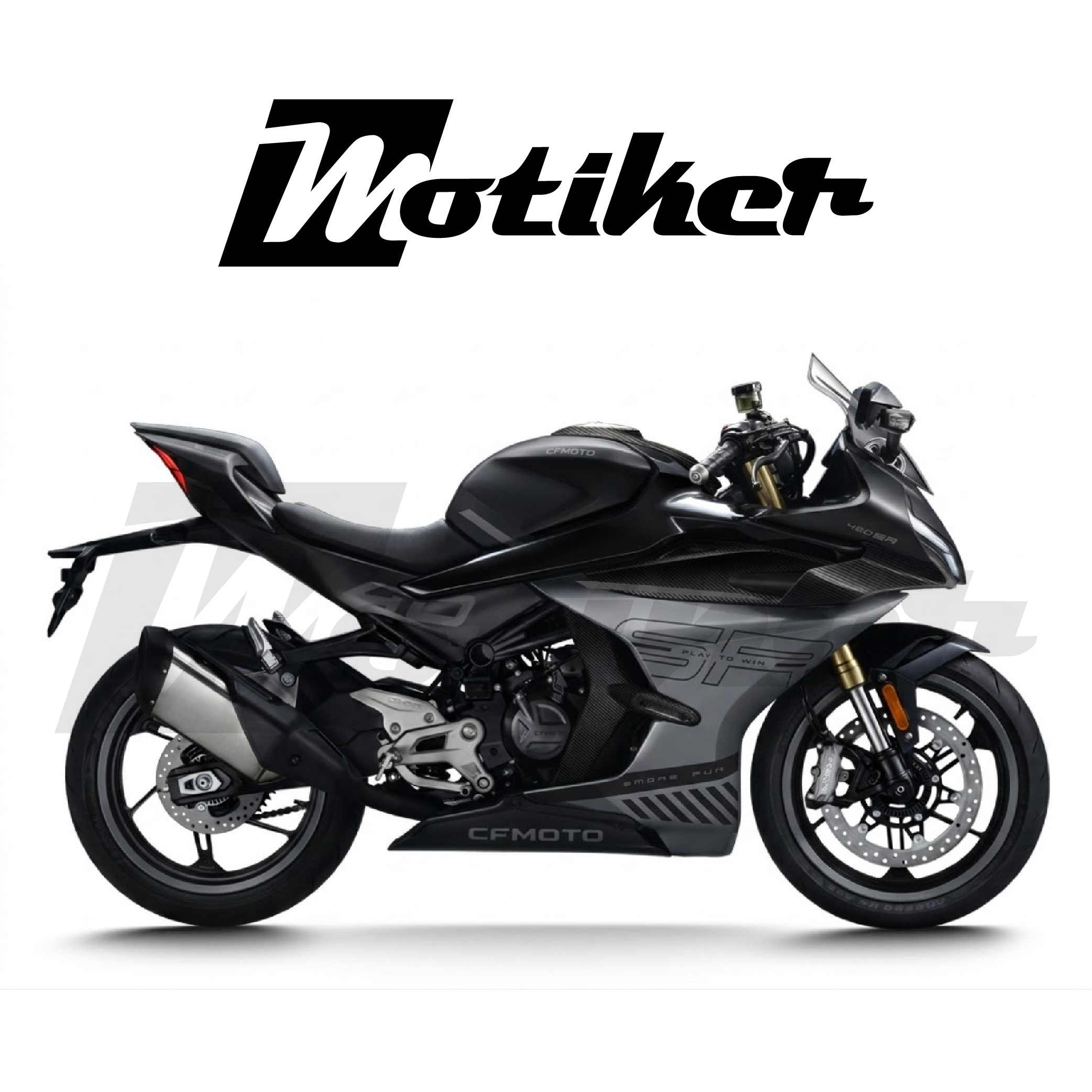 CF MOTO 450SR Orjinal Tasarım Siyah Takım Sticker Etiket Modeli