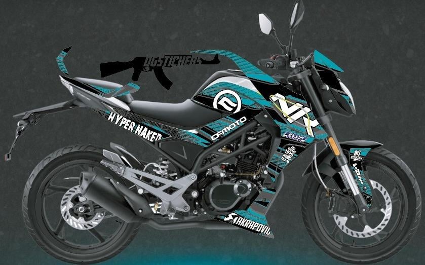 CFMOTO NK150 Mavi Hyper  Tasarım Sticker Etiket Modeli