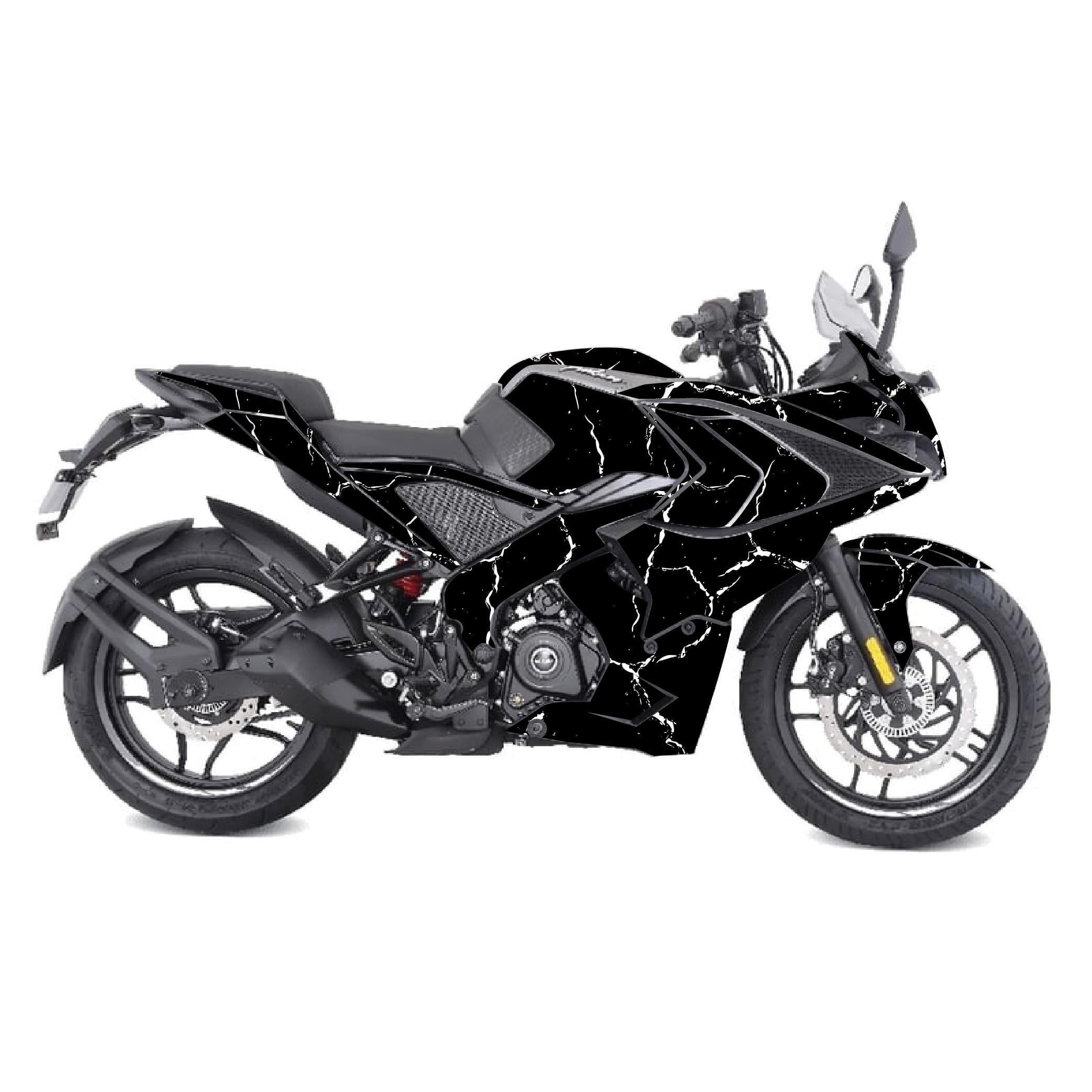 BAJAJ RS200 Sticker Şimşek Desen Motosiklet Kaplama Tasarımı 