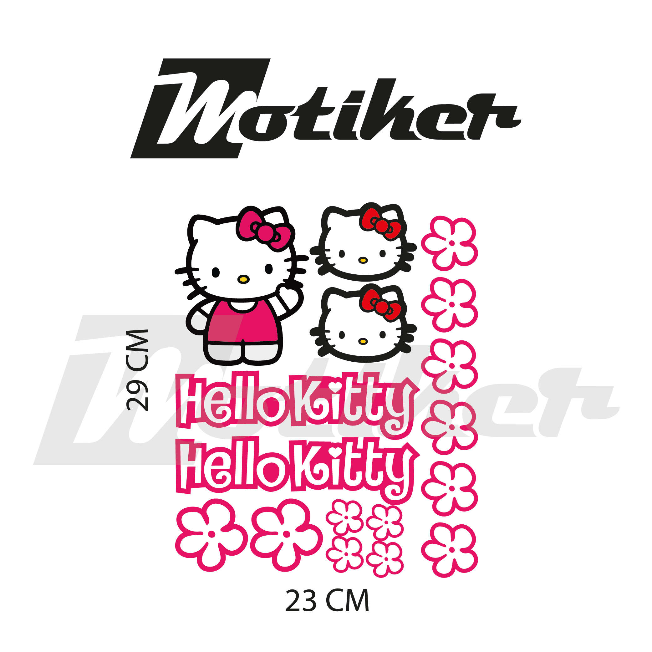 Hello Kitty Tasarımı Evrensel Mini Sticker Etiket Modelli
