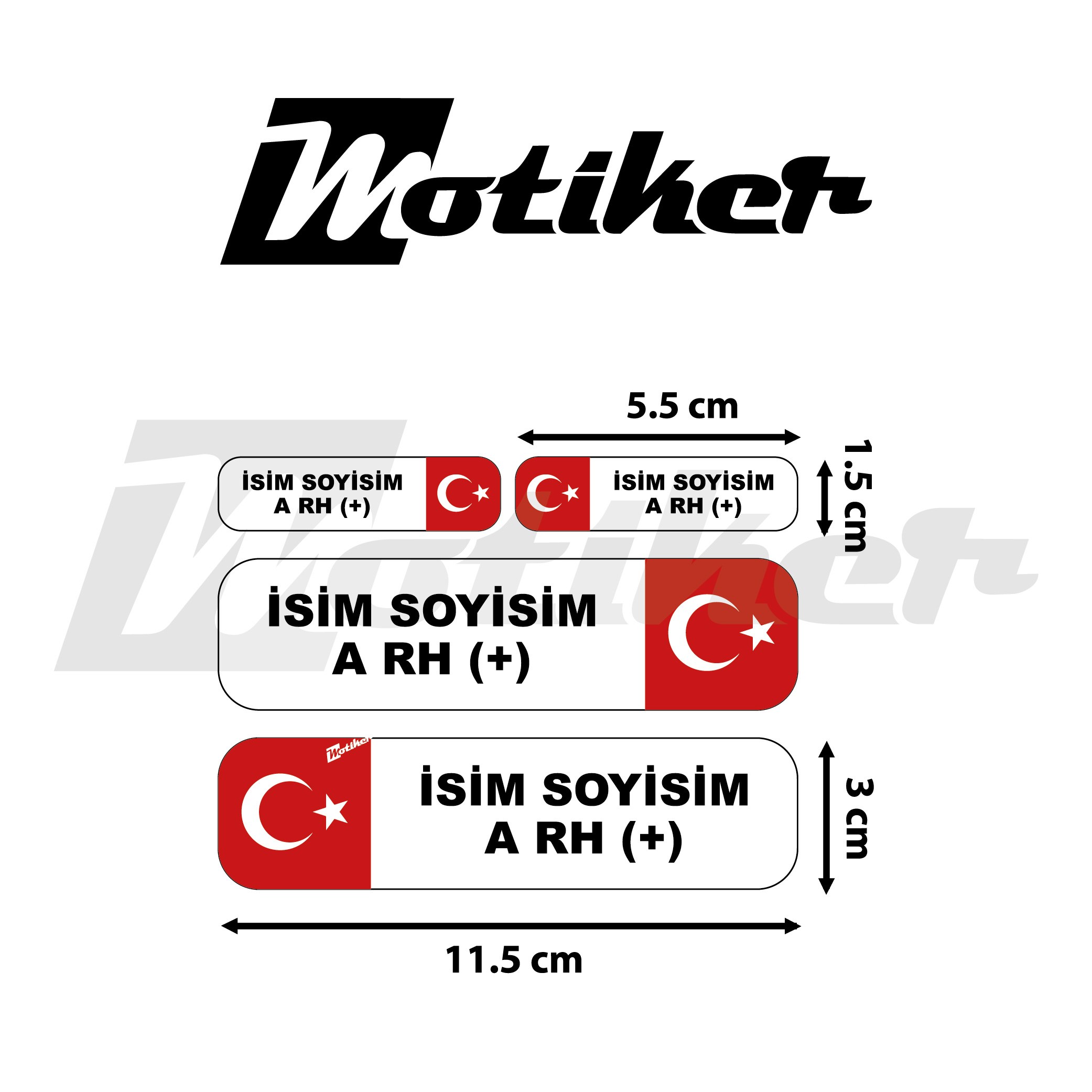 Kan Gurubu Mini Sticker Tasarımı Etiket Modeli Beyaz