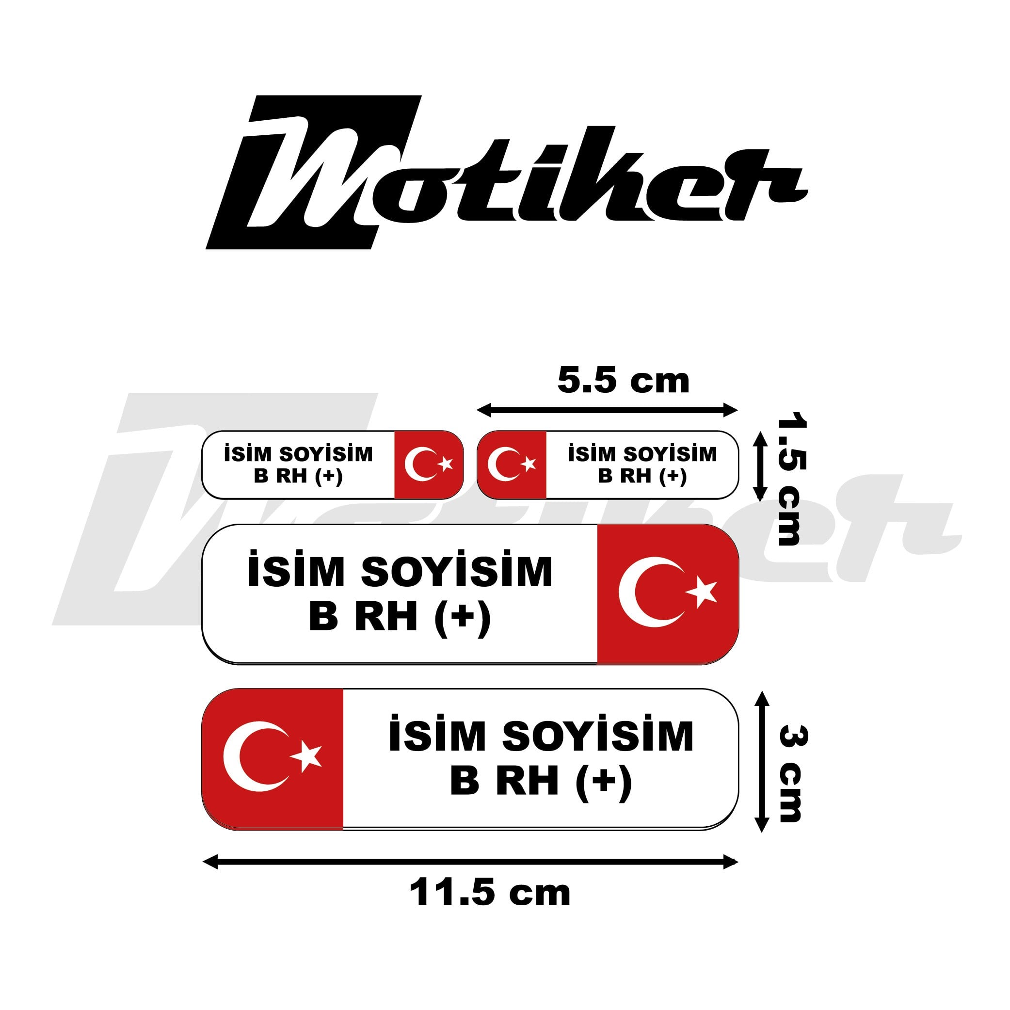 Kan Gurubu Mini Sticker Tasarımı Etiket Modeli Beyaz