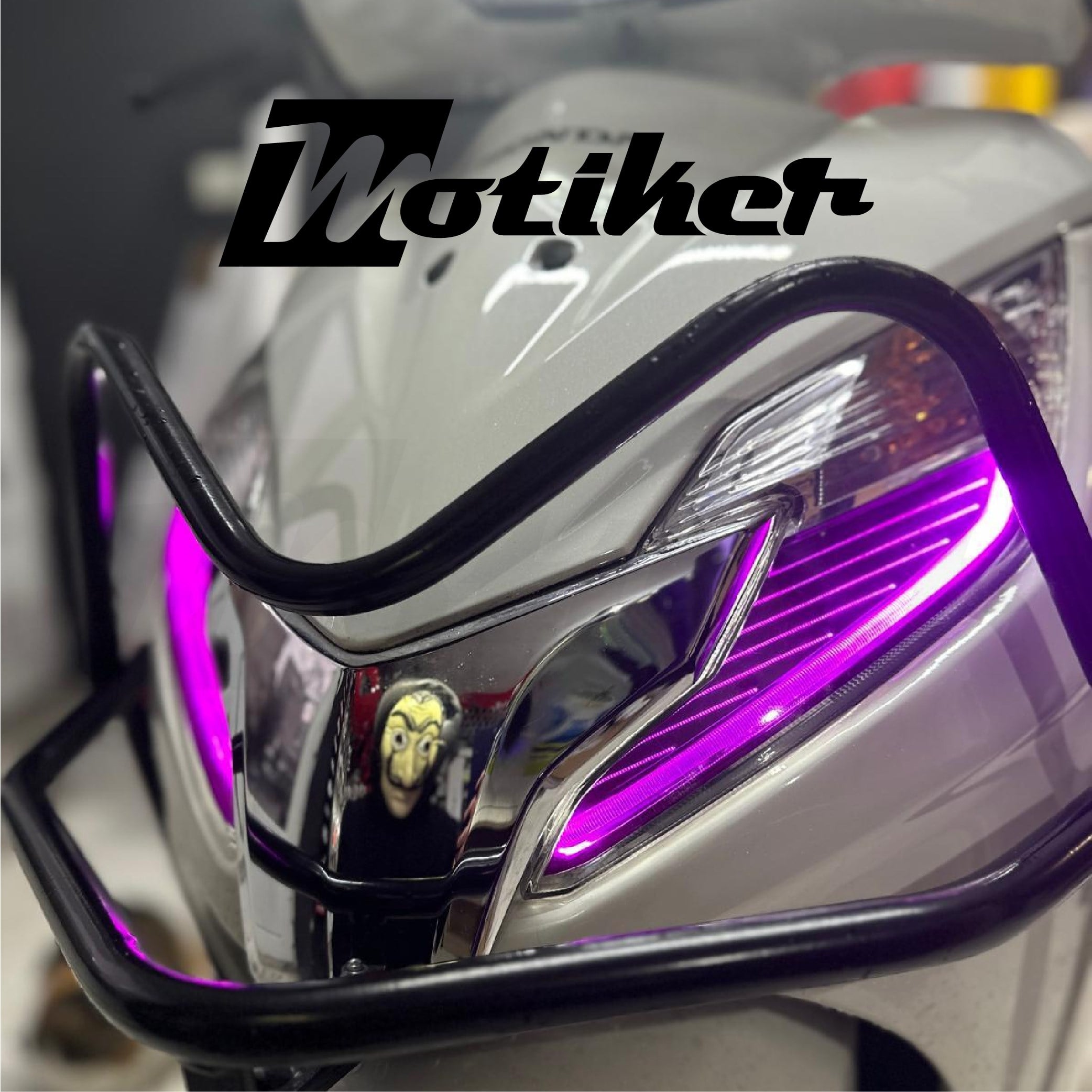 Honda Activa Motosiklet FAR Sticker Set Mor Renk 
