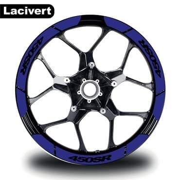 Kırmızı CF MOTO 450 SR Geniş Jant Sticker Etiket Modeli