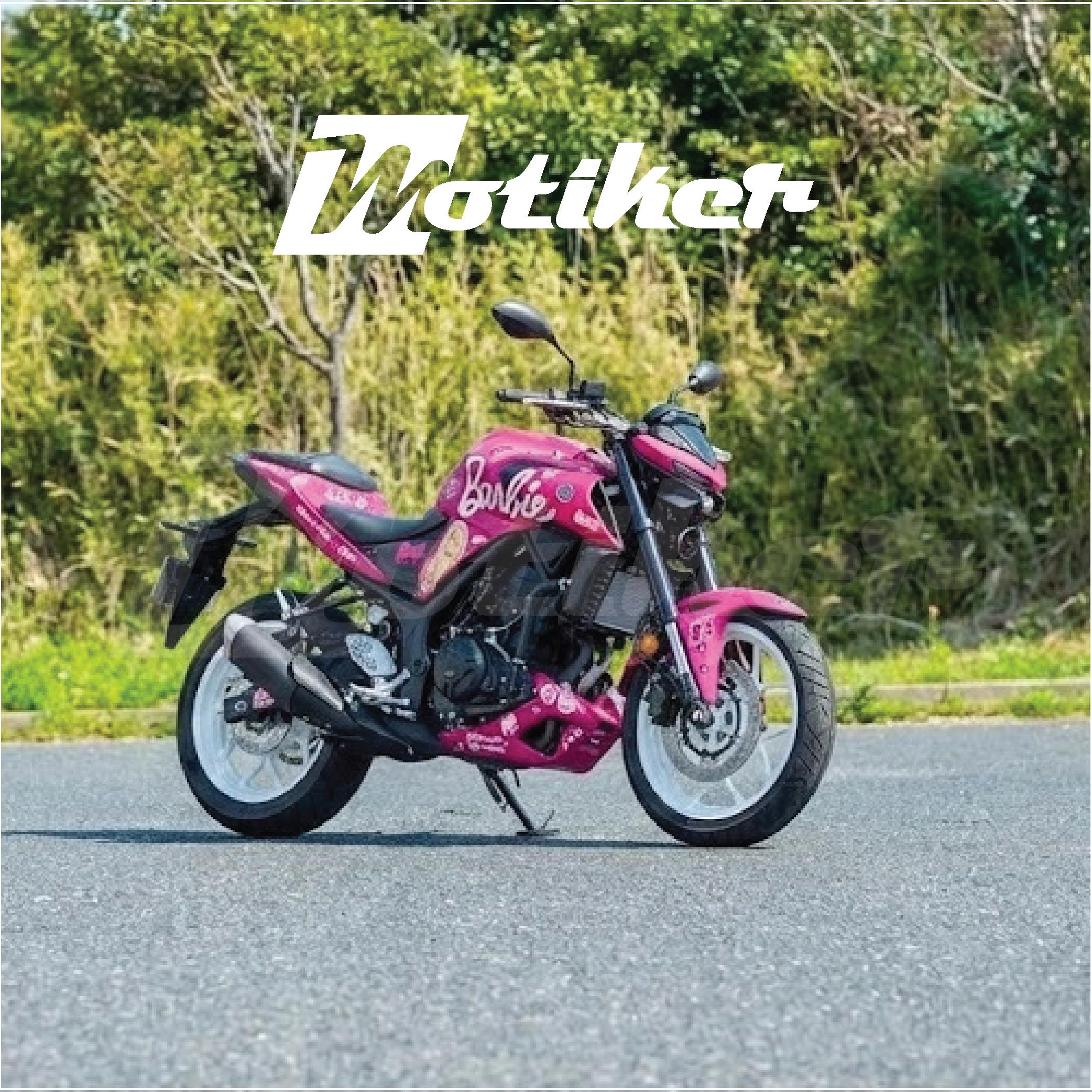 Yamaha MT-25 Pembe Barbie Tasarım Sticker Etiket Modeli