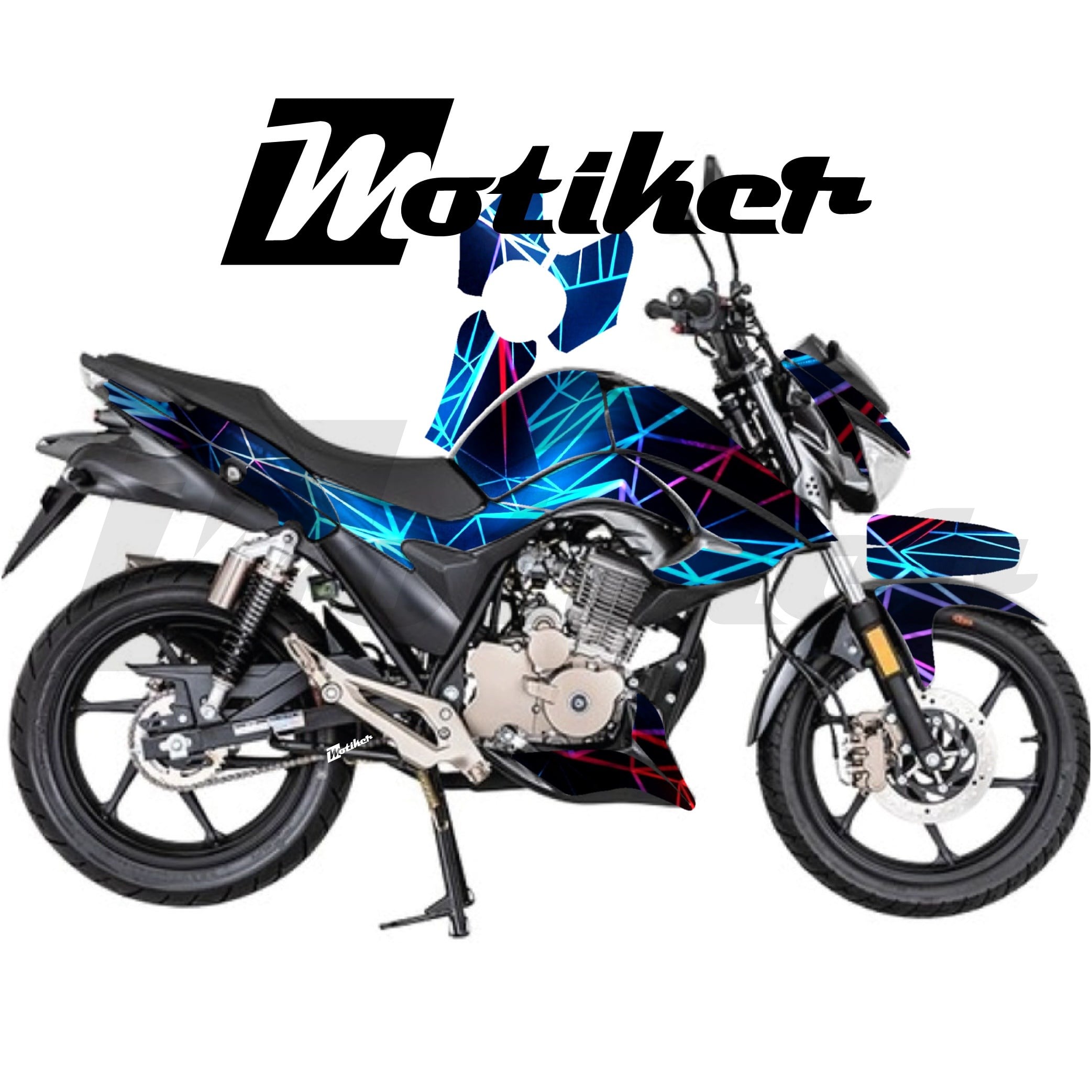 Mondial Drift L Parçalı Kaplama Sticker Etiket Modeli Prizma Desen 18 (MTK9379)