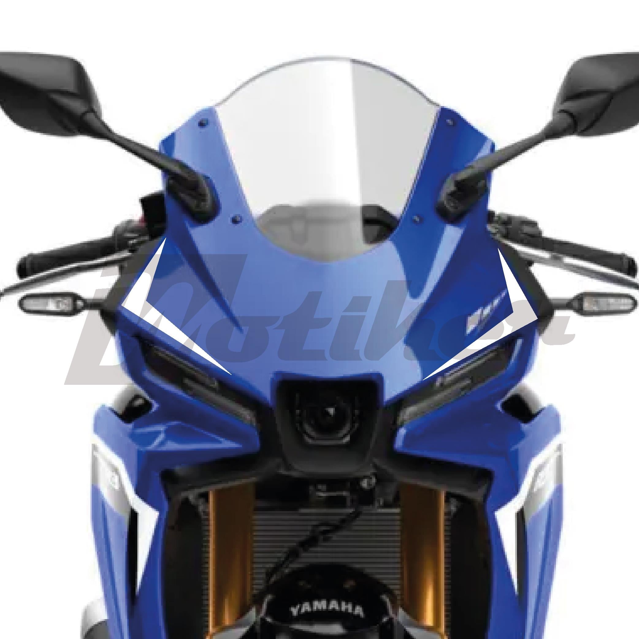 Yamaha YZF-R25 2025-2026 Model Ön Kafa Stıcker Etiket Model 5 Beyaz