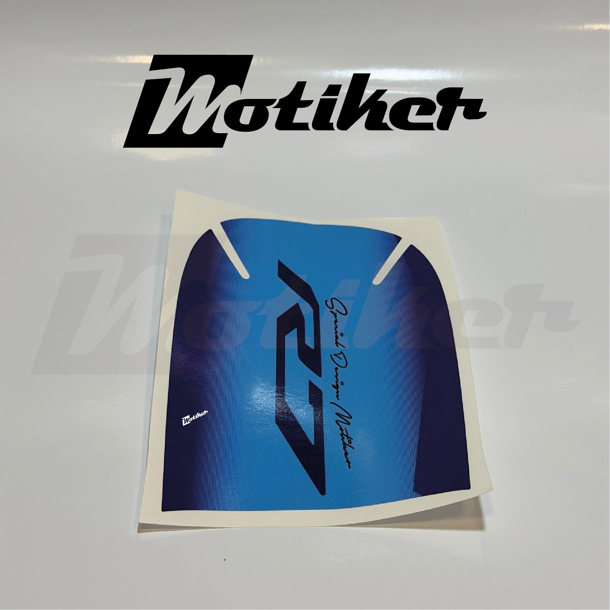 Yamaha YZF R7 Depo Ortası Turkuaz Mavi Sticker Modeli
