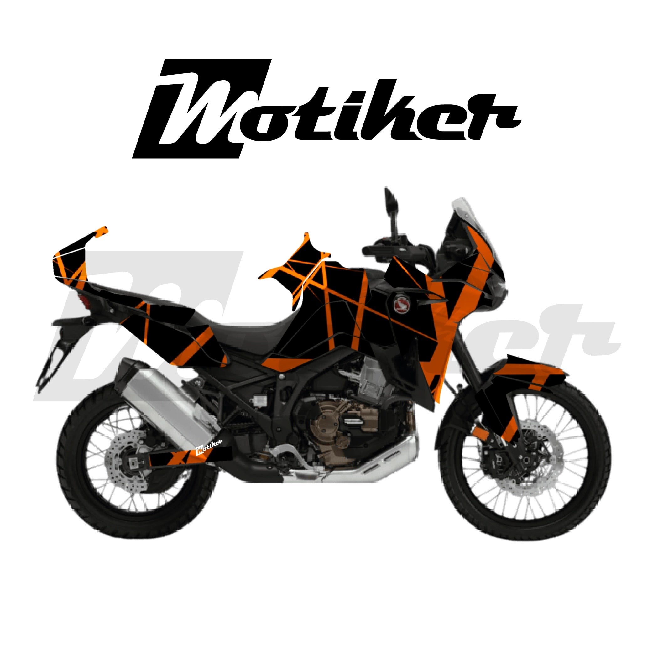 HONDA AFRICA TWIN CRF 1100 L 2020-2023 Parçalı Kaplama Sticker Etiket Modeli Geometrik Ağ Desen 1 (MTK9362)